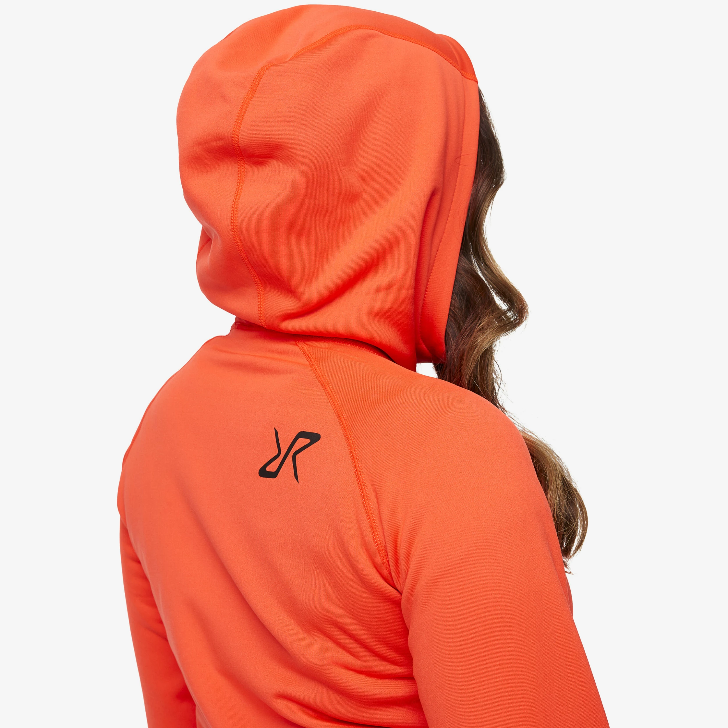 Illusion Hoodie Women Mandarin Red - Image 4