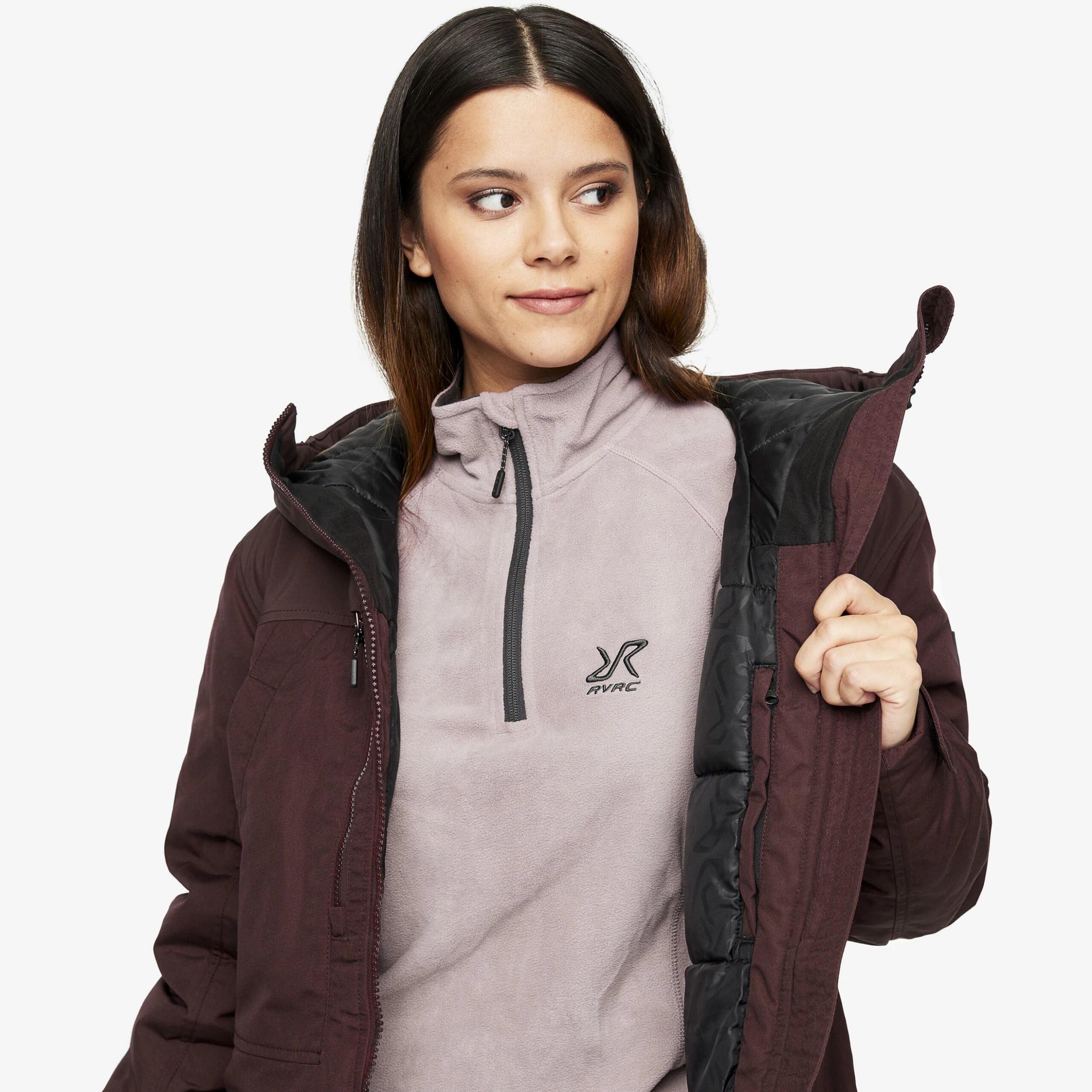 Outdoor Parka Women Dark Vintage Rose - Image 10