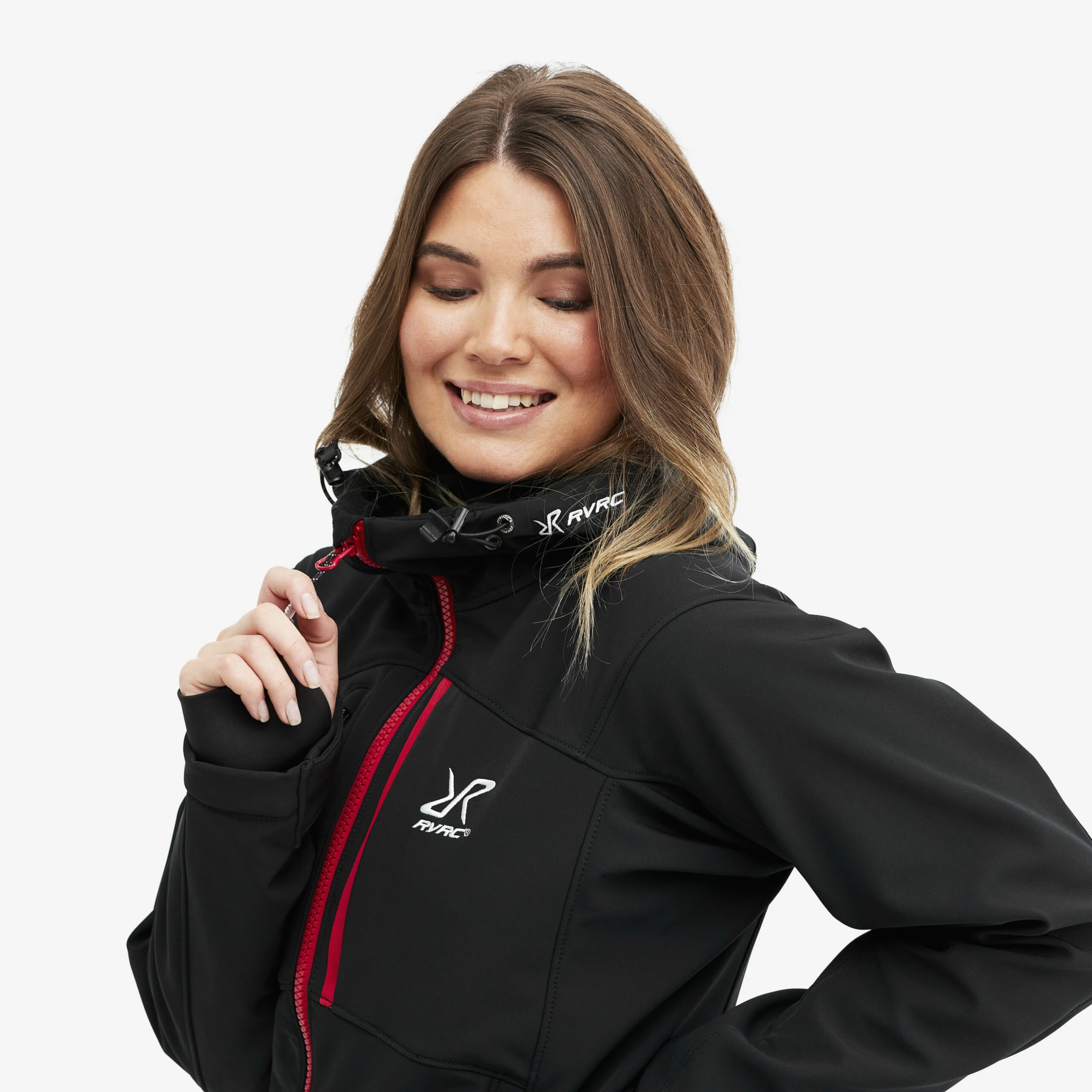 Hiball Jacket Women Black/Red - Image 4