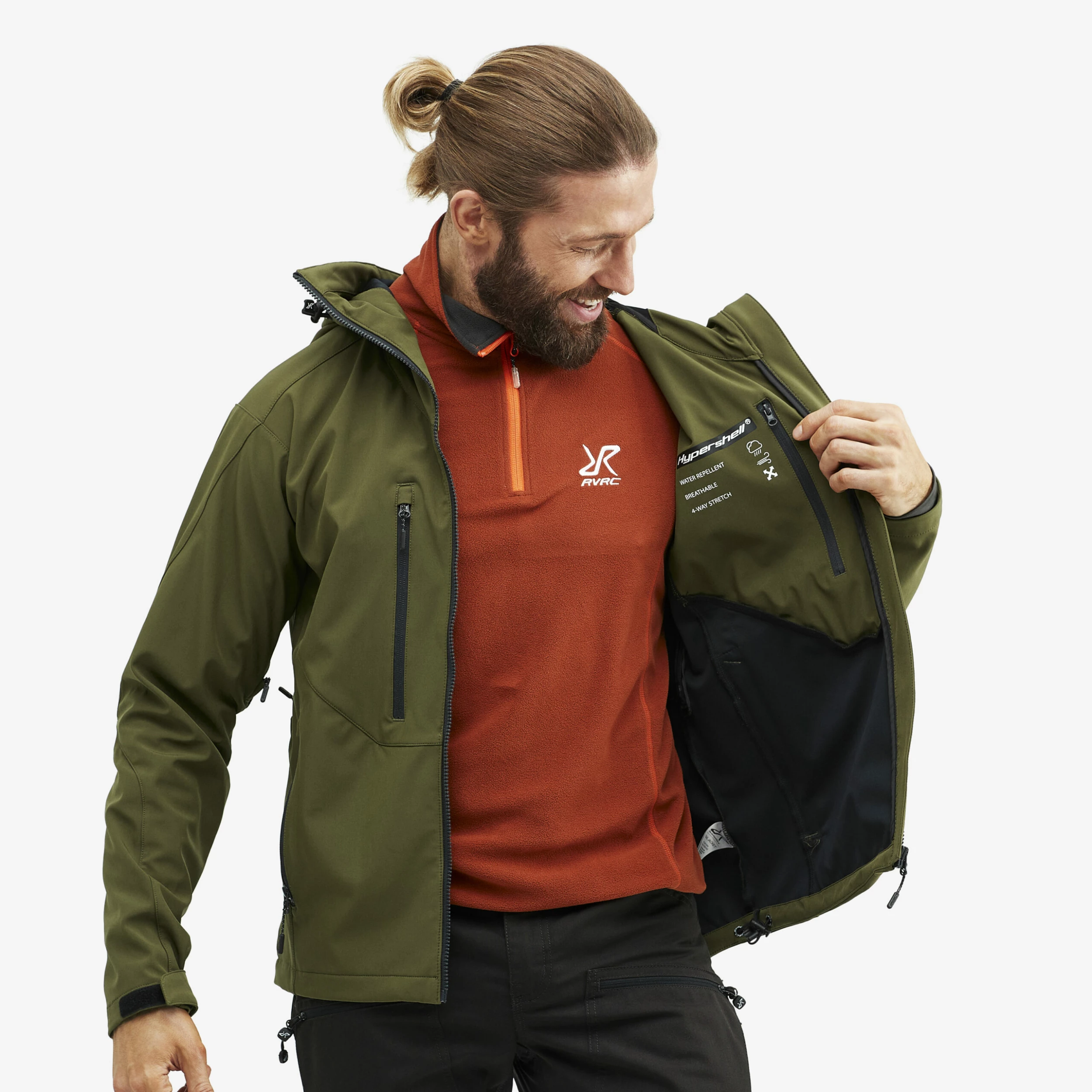 Trail Jacket Men Dark Olive - Image 7