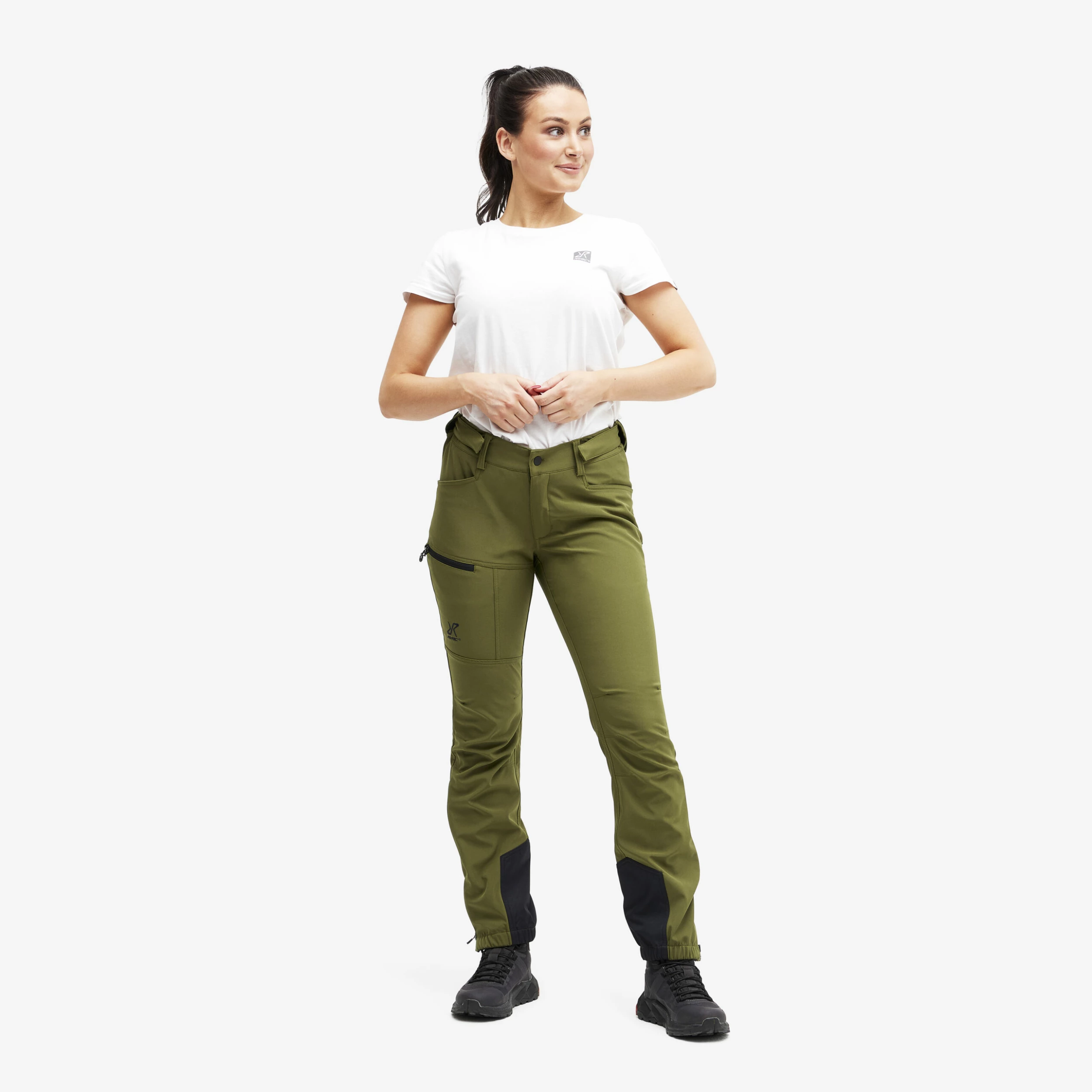 Trail Pants Women Dark Olive - Image 2