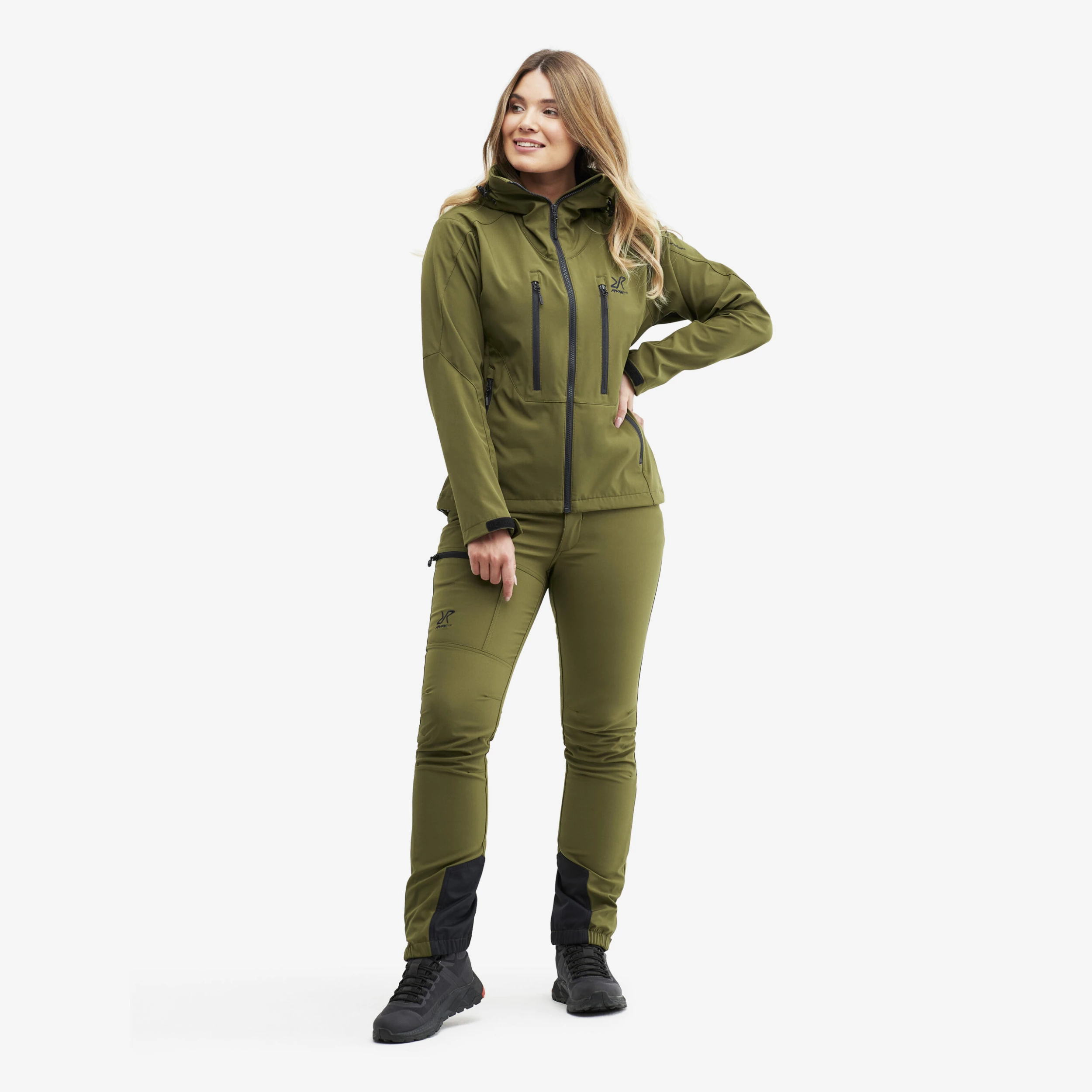 Trail Pants Women Dark Olive - Image 8