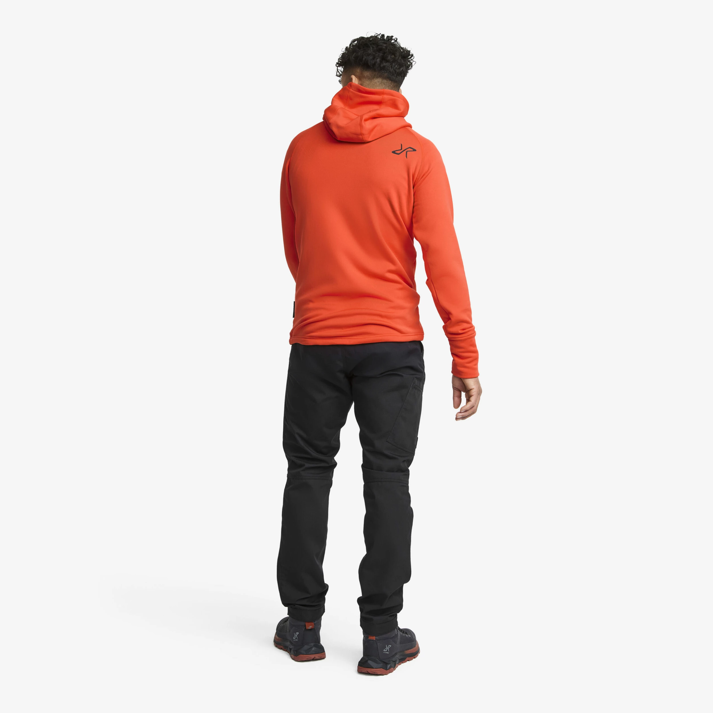 Illusion Hoodie Men Mandarin Red - Image 3