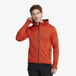 Waffle Hoodie Men Autumn