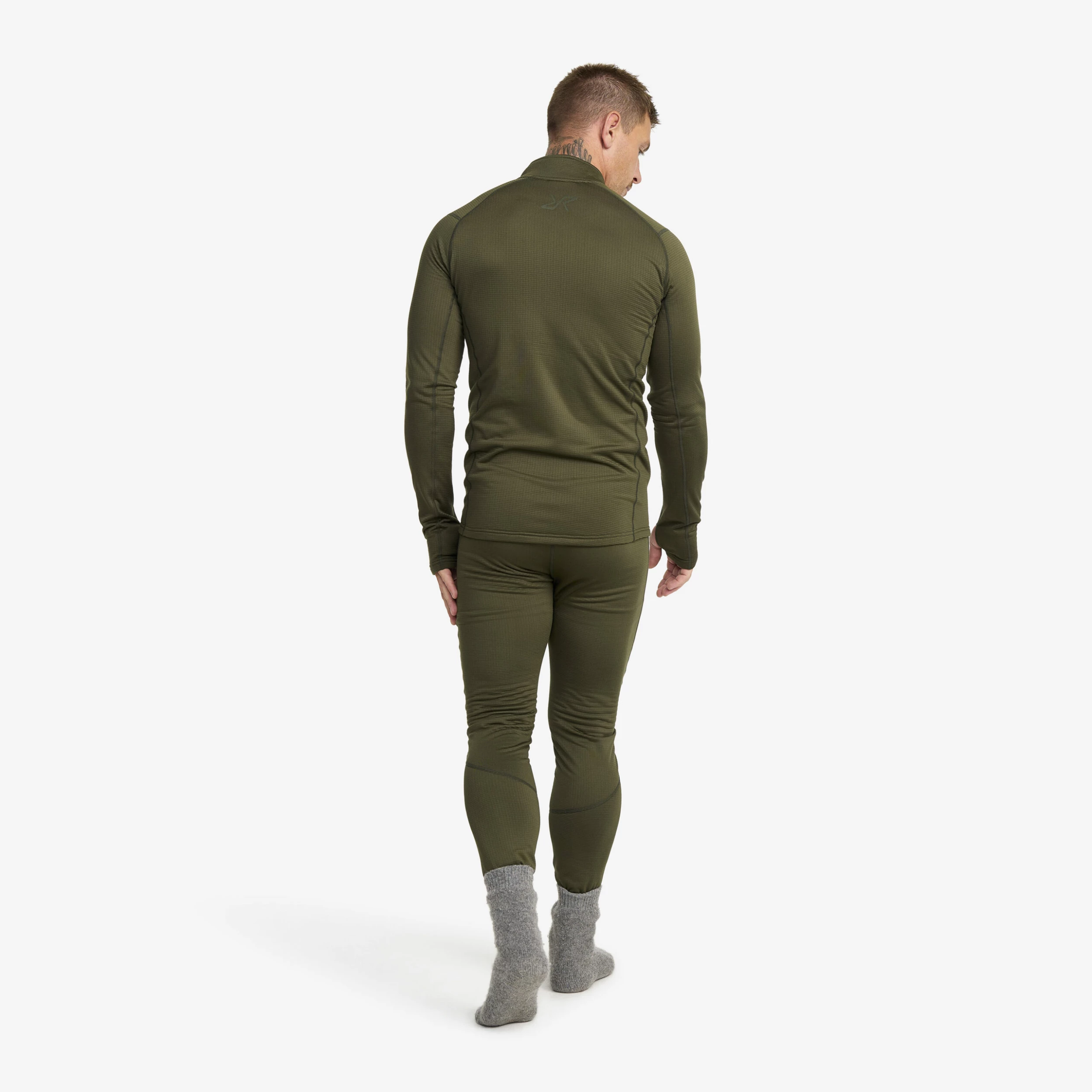 Waffle Baselayer Trousers Men Grape Leaf - Image 3