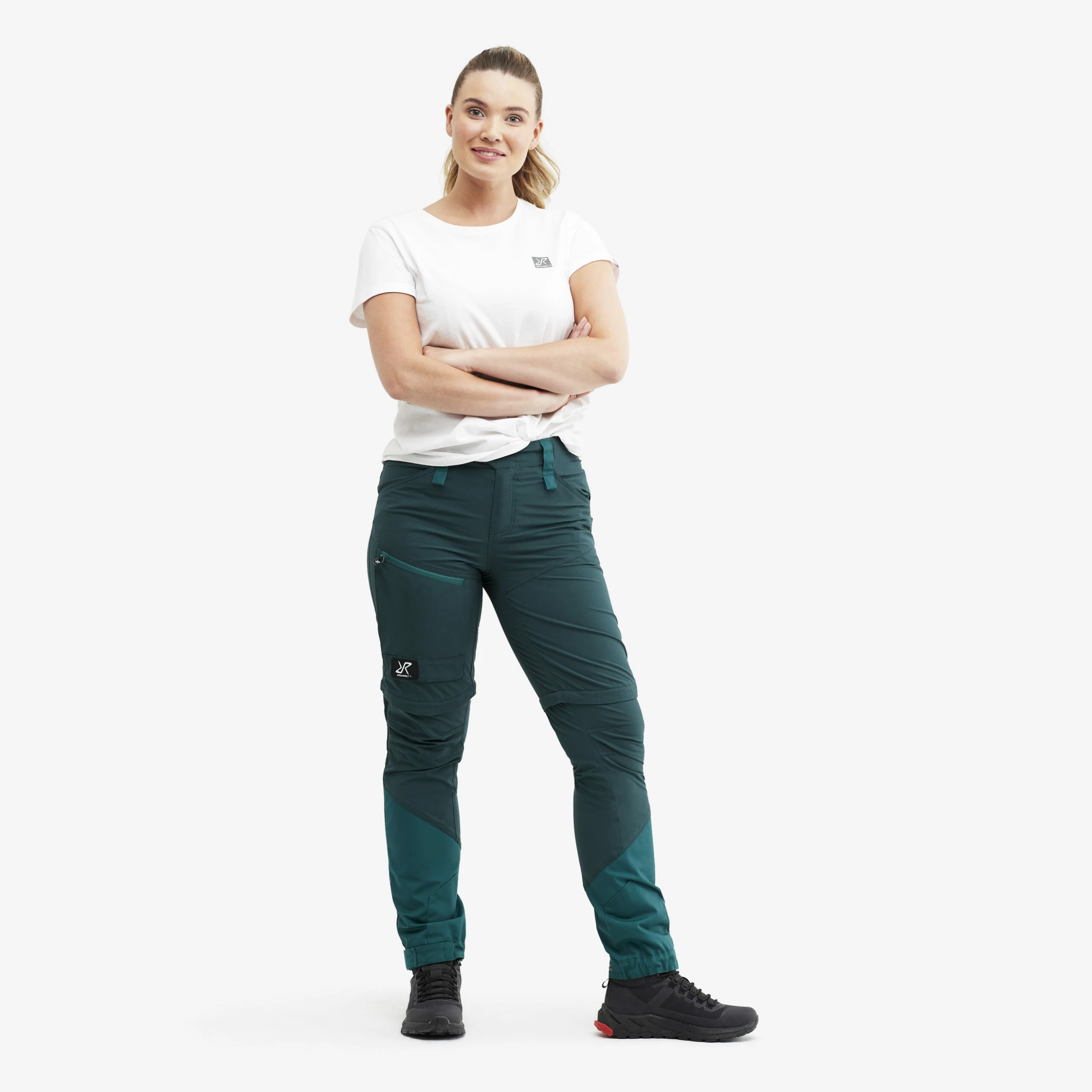 Silence T-zip Trousers Women Dark Teal - Image 3