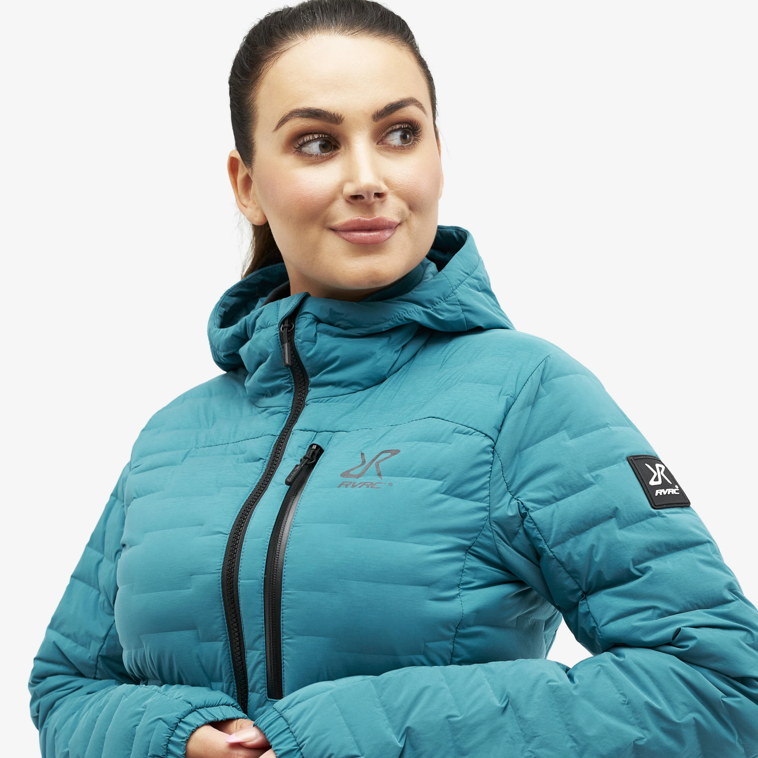 Flex Down Jacket Women Ocean Depth - Image 4