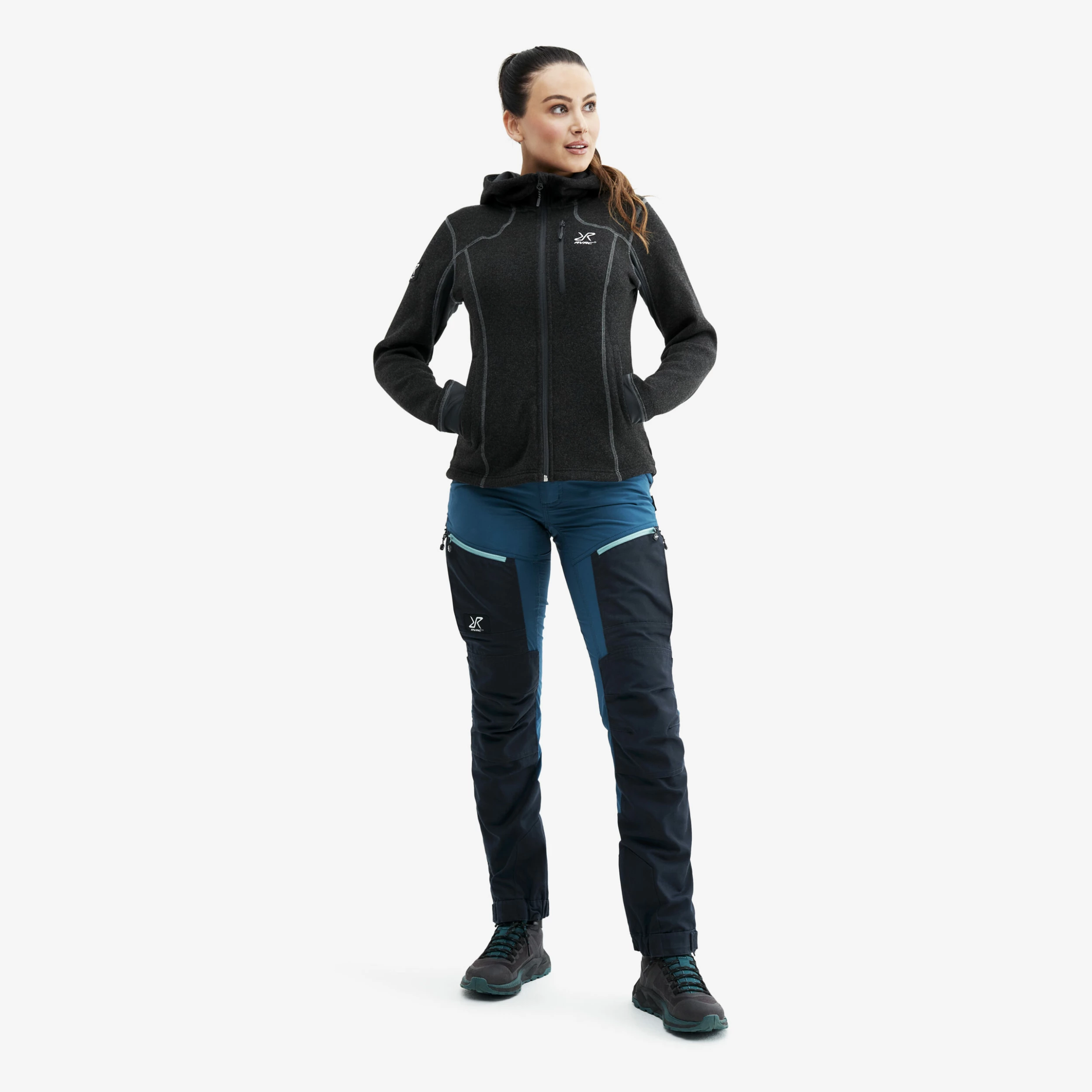 Fusion Hoodie Women Black - Image 2