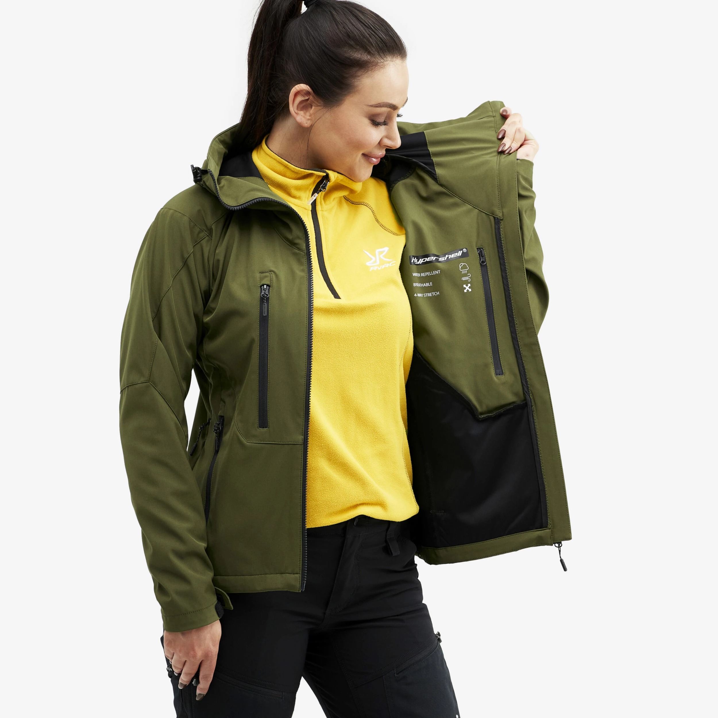 Trail Jacket Women Dark Olive - Image 7