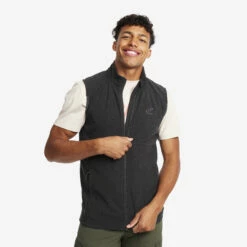 Essential Fleece Vest Men Black