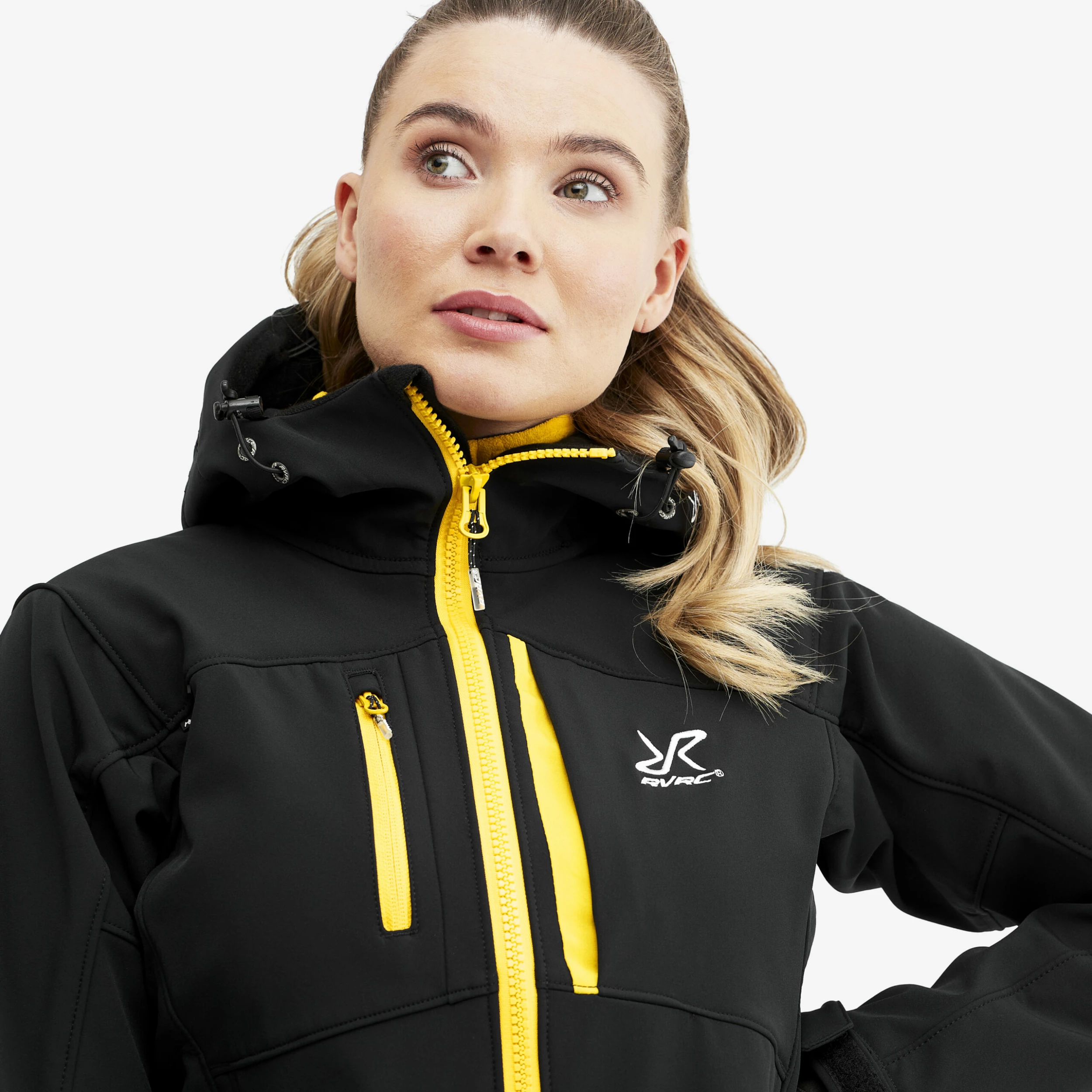 Hiball Jacket Women Black/Yellow - Image 4