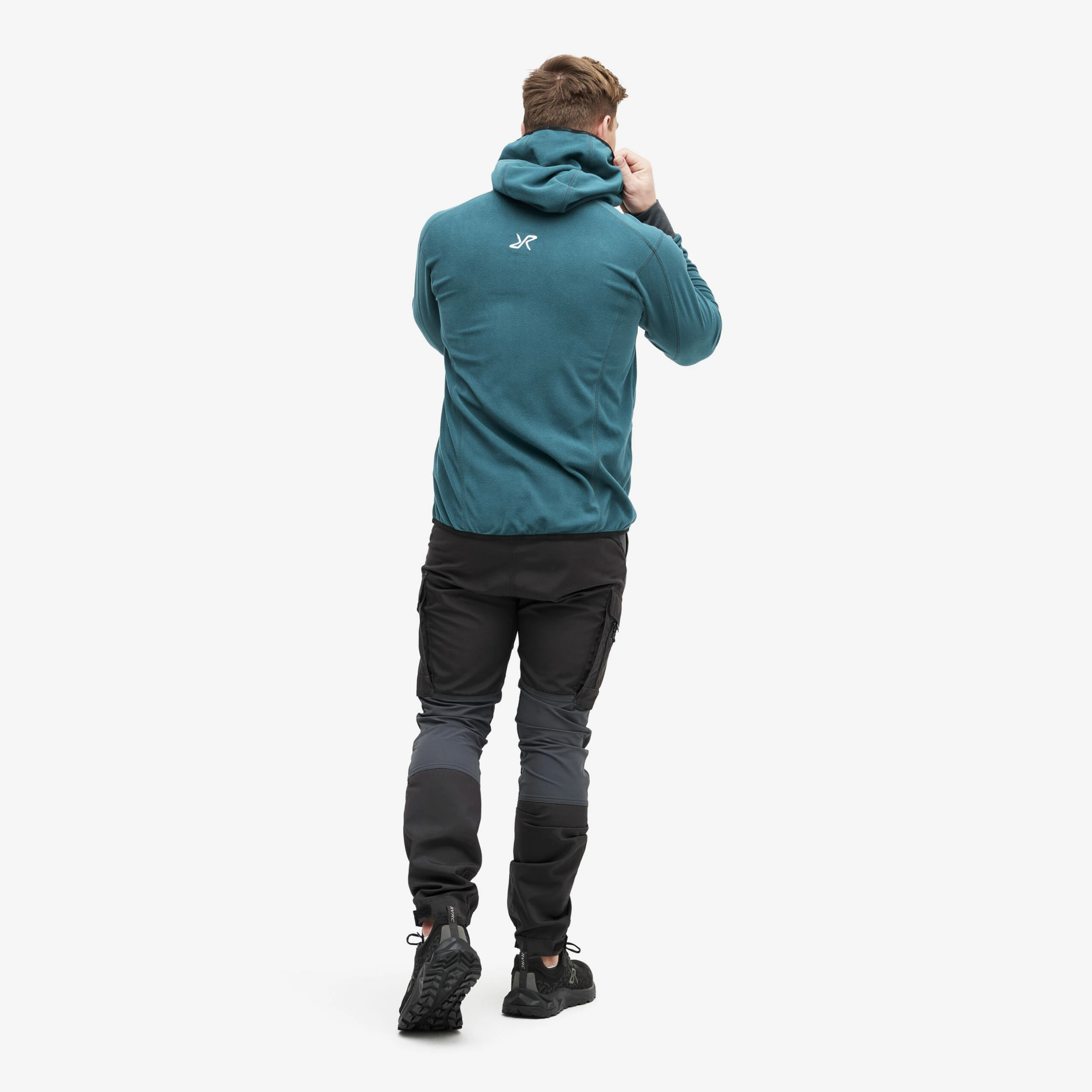 Trekker Hoodie Men Teal - Image 3