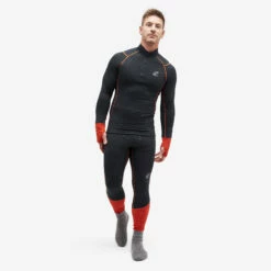 Hiball Waffle Base Layer Set Men Black/Flame