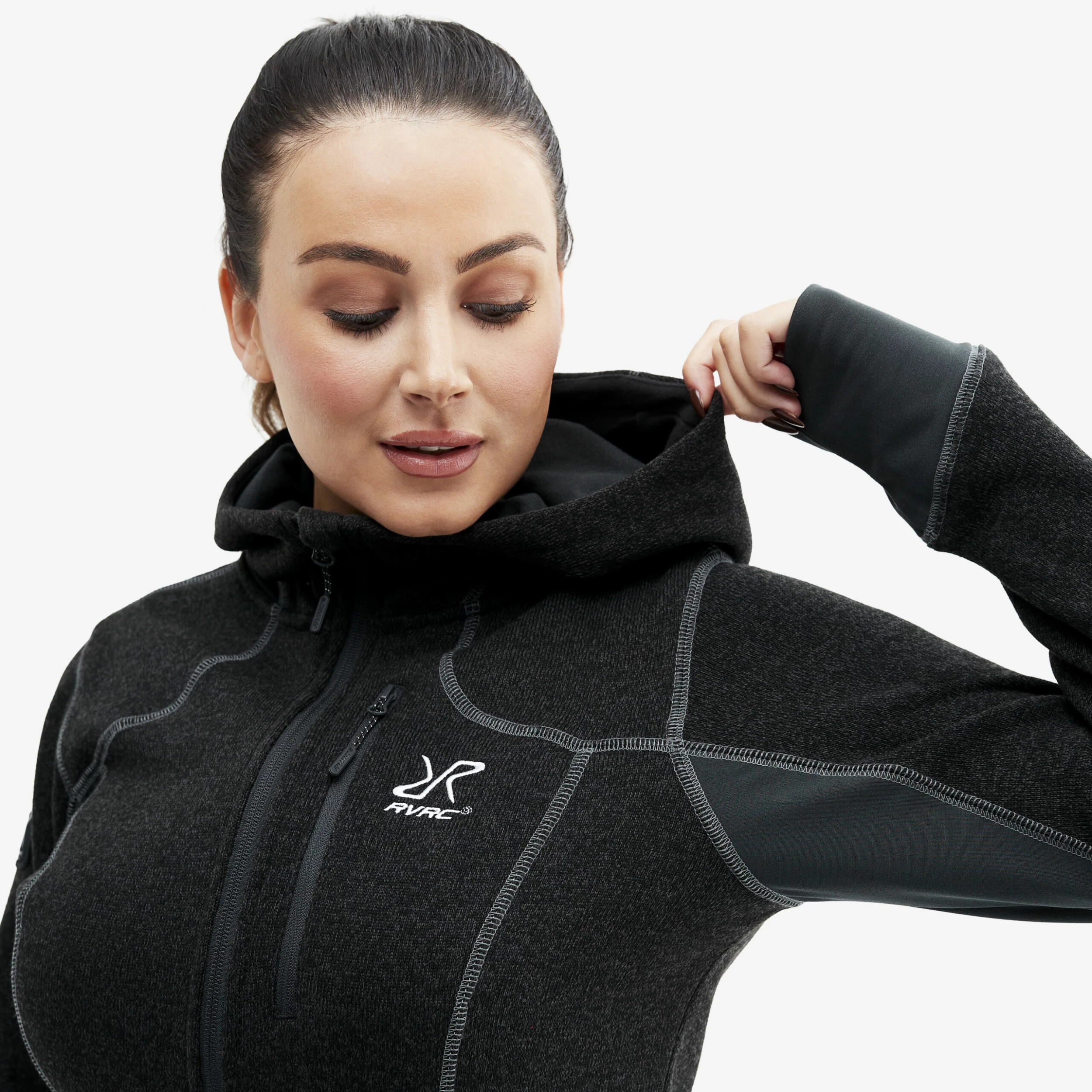Fusion Hoodie Women Black - Image 4