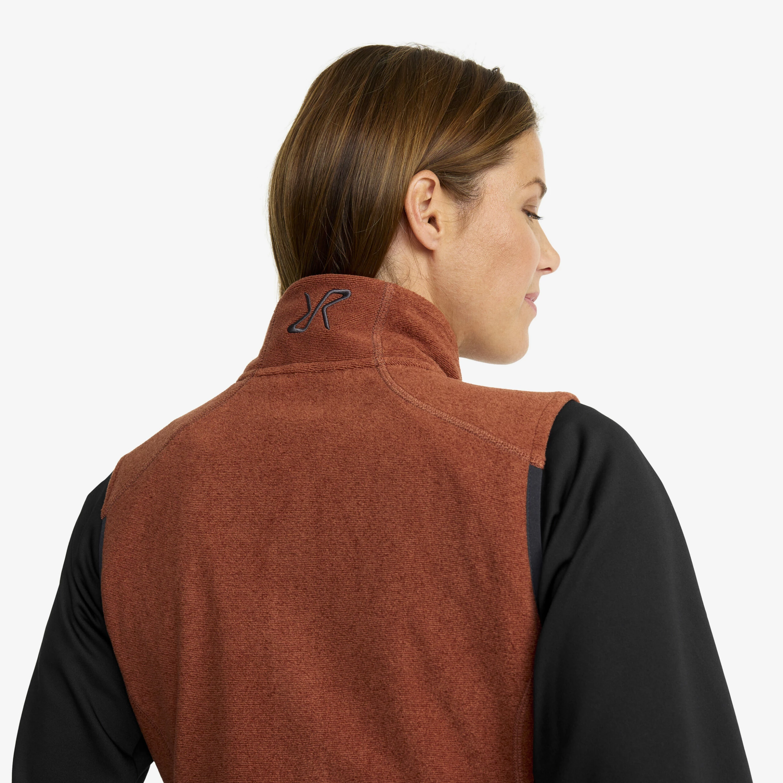 Essential Fleece Vest Women Smoked Paprika - Image 6