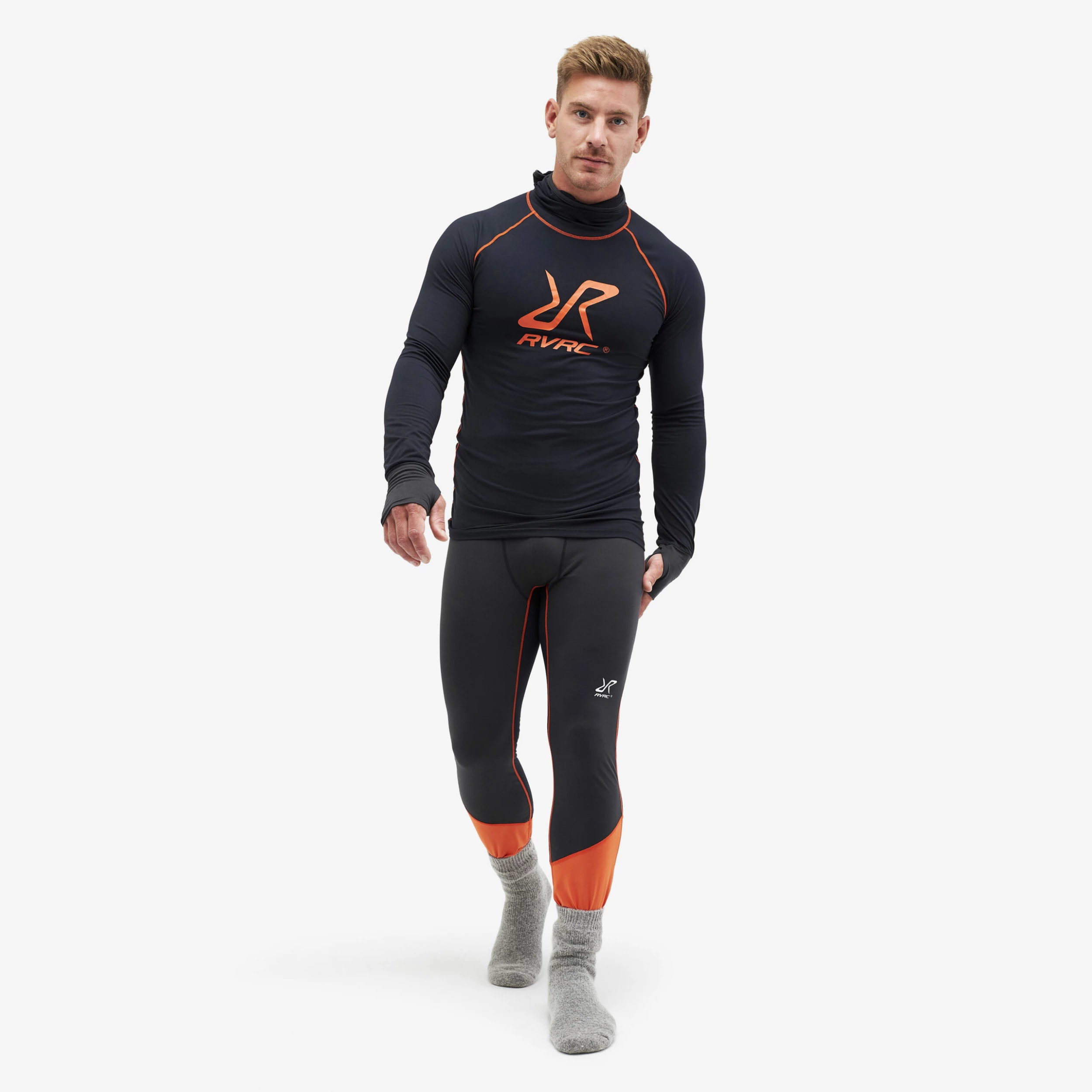 Sneaky Balaclava Base Layer Set Men Black/Flame
