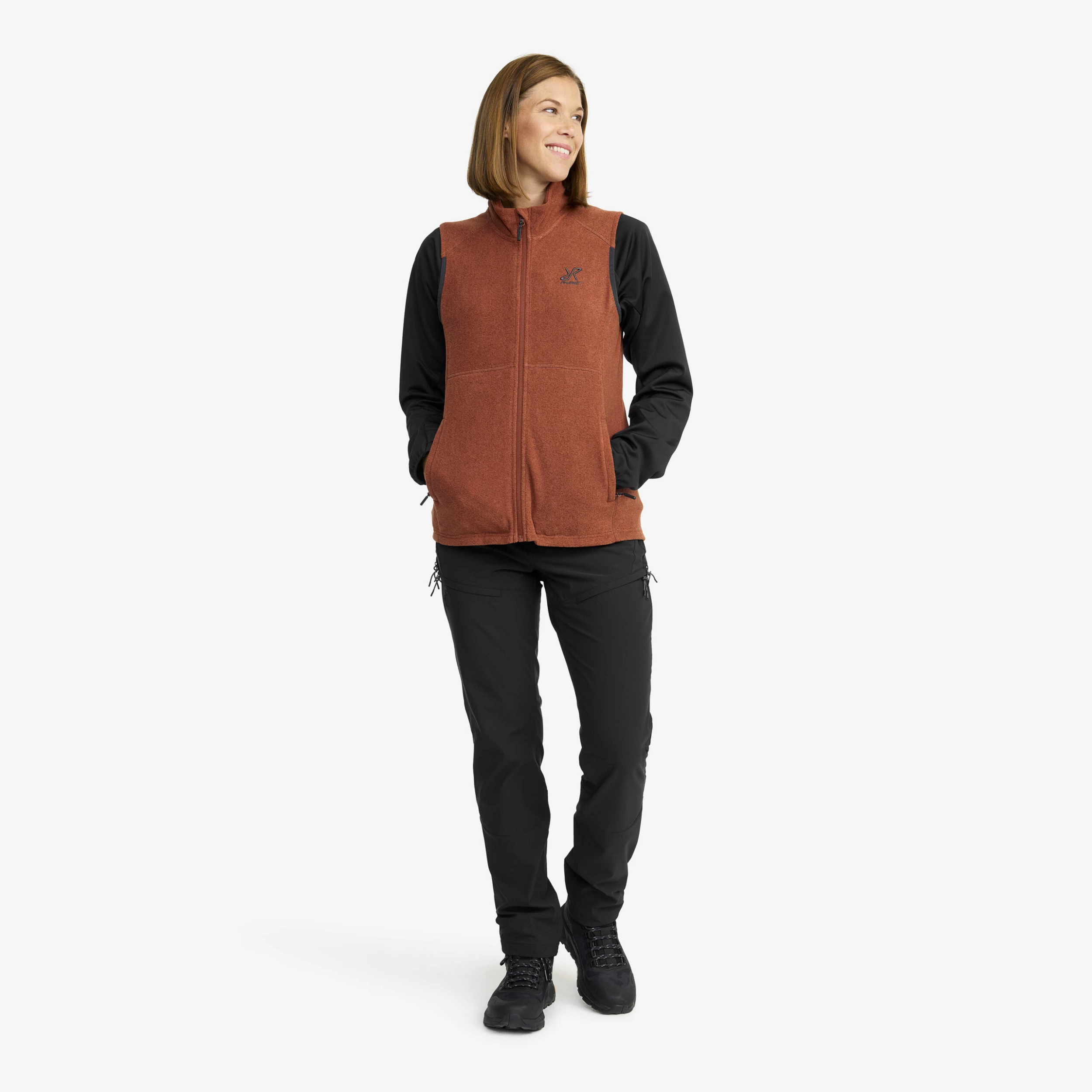 Essential Fleece Vest Women Smoked Paprika - Image 2