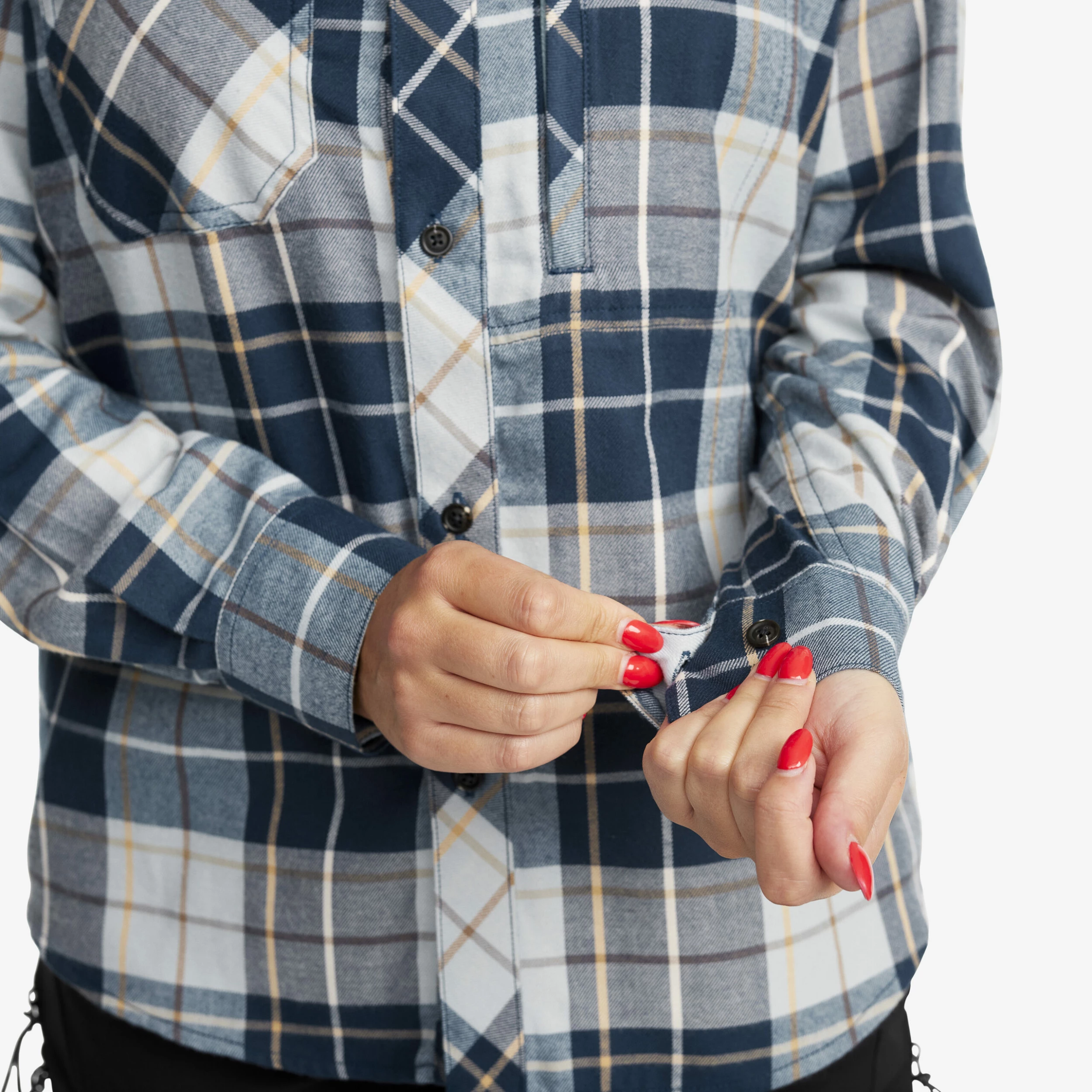 Flannel Shirt Women Moonlit Ocean/Blueberry - Image 7