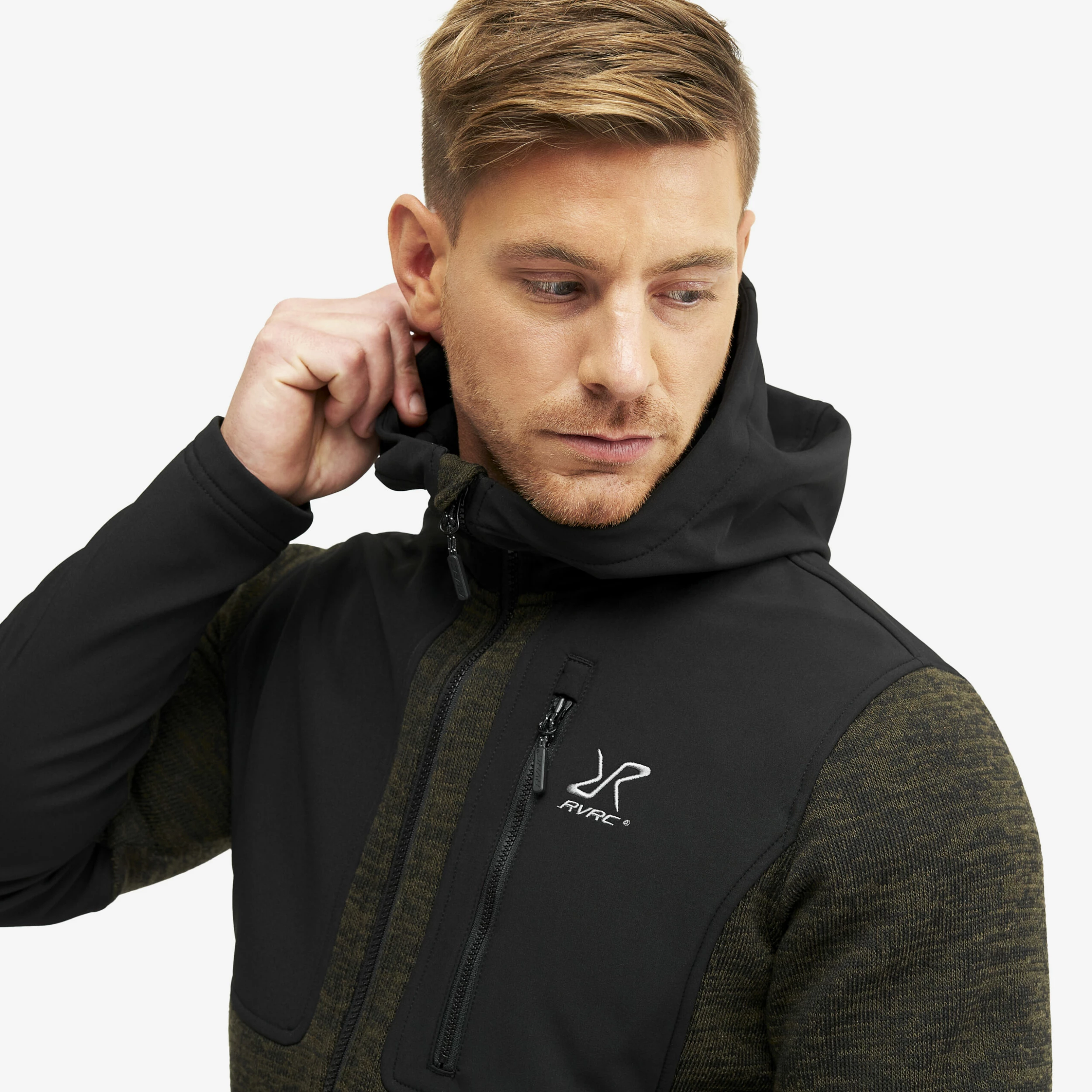 Wander Pro Wool Hoodie Men Dark Olive - Image 4