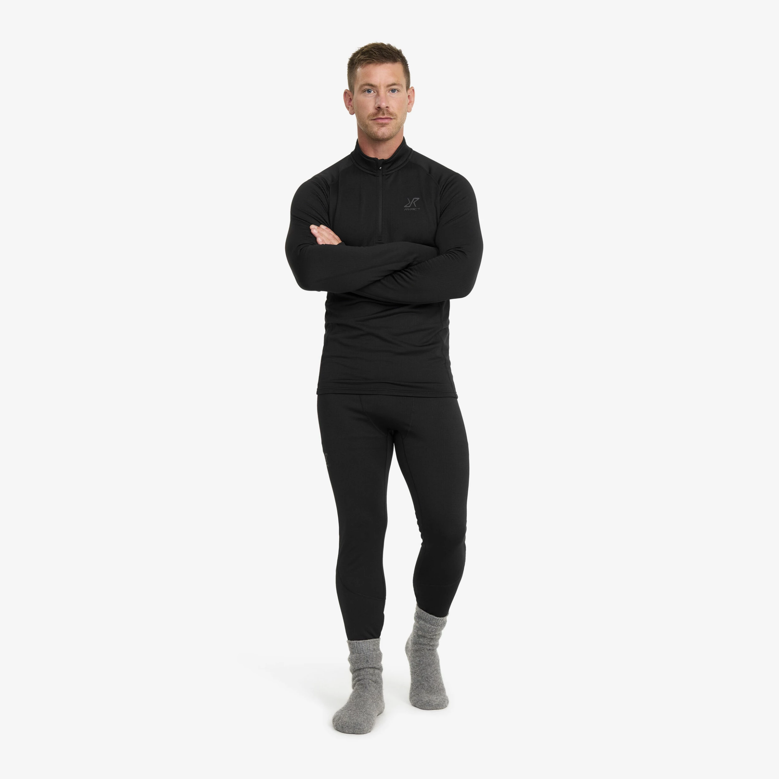 Waffle Baselayer Trousers Men Black - Image 2