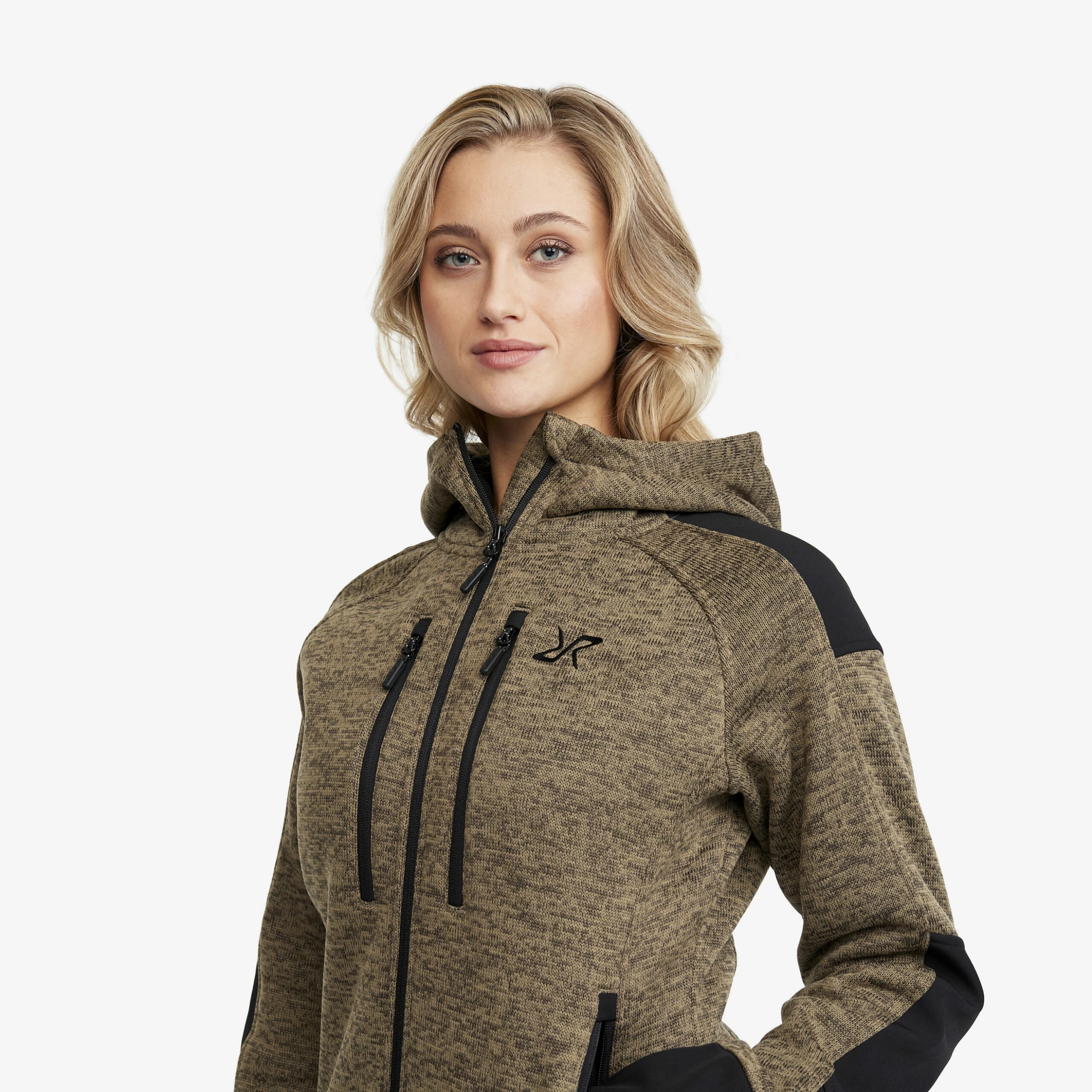 Tornado Hoodie Women Khaki - Image 4