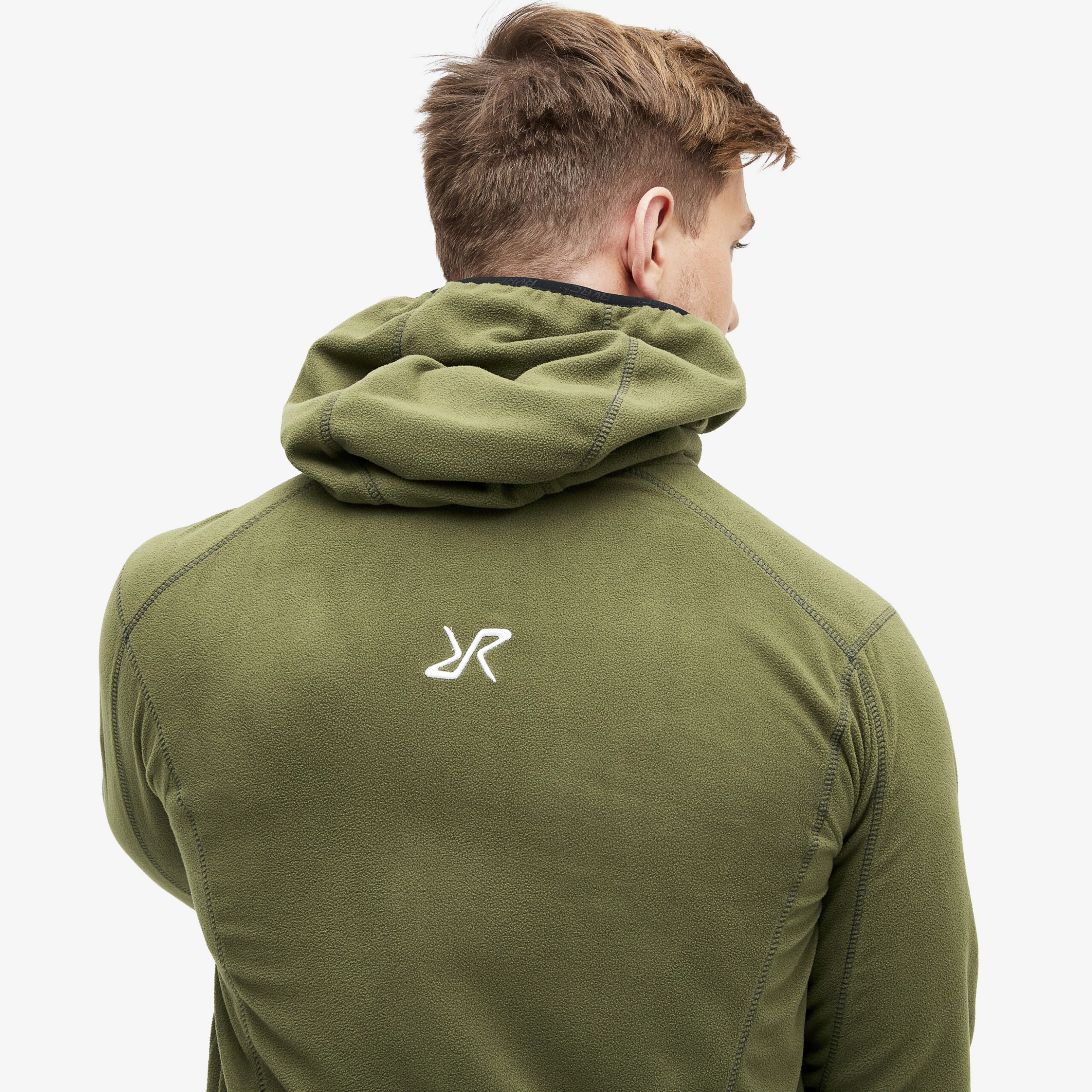 Trekker Hoodie Men Dark Olive - Image 5