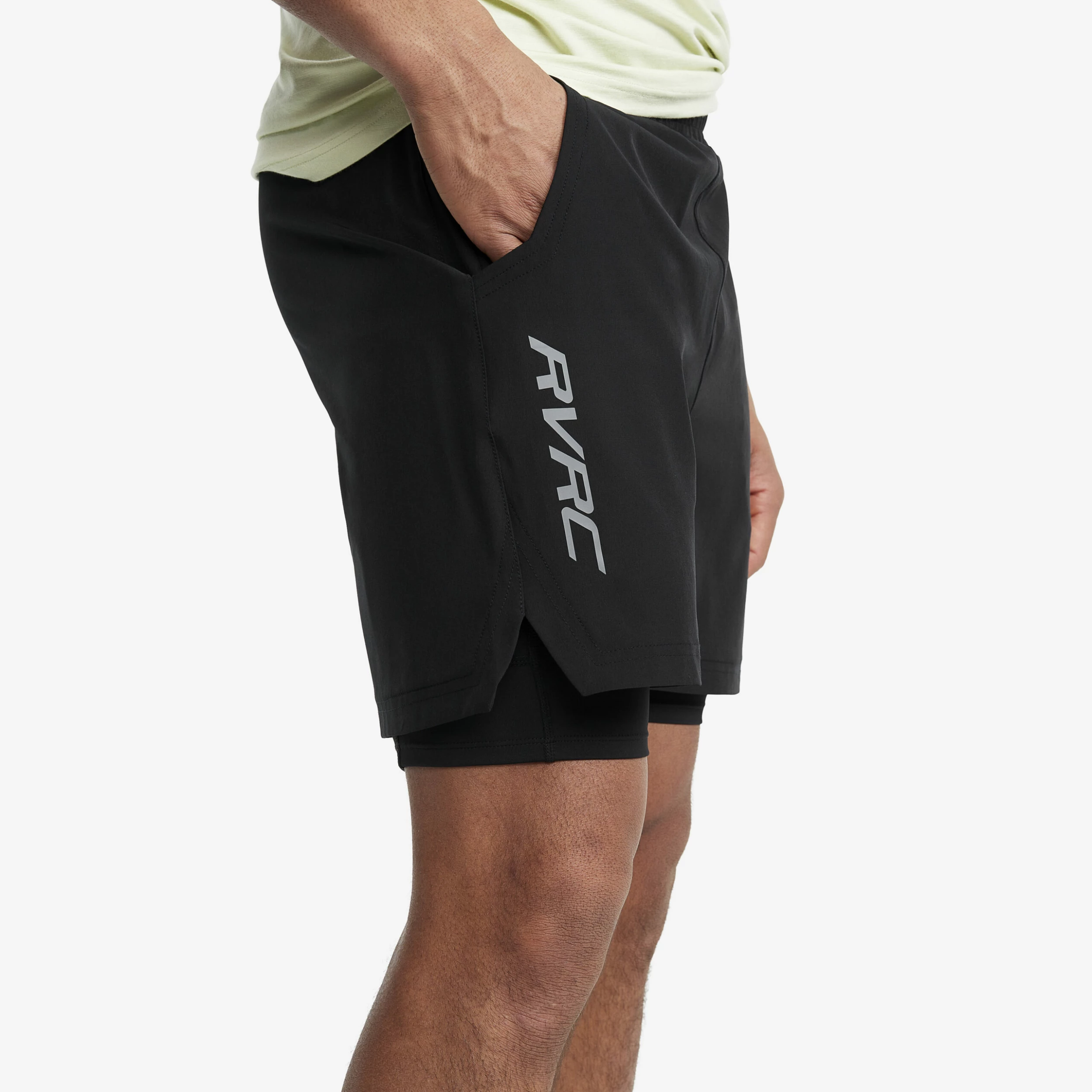 2-in-1 Shorts Men Black - Image 4