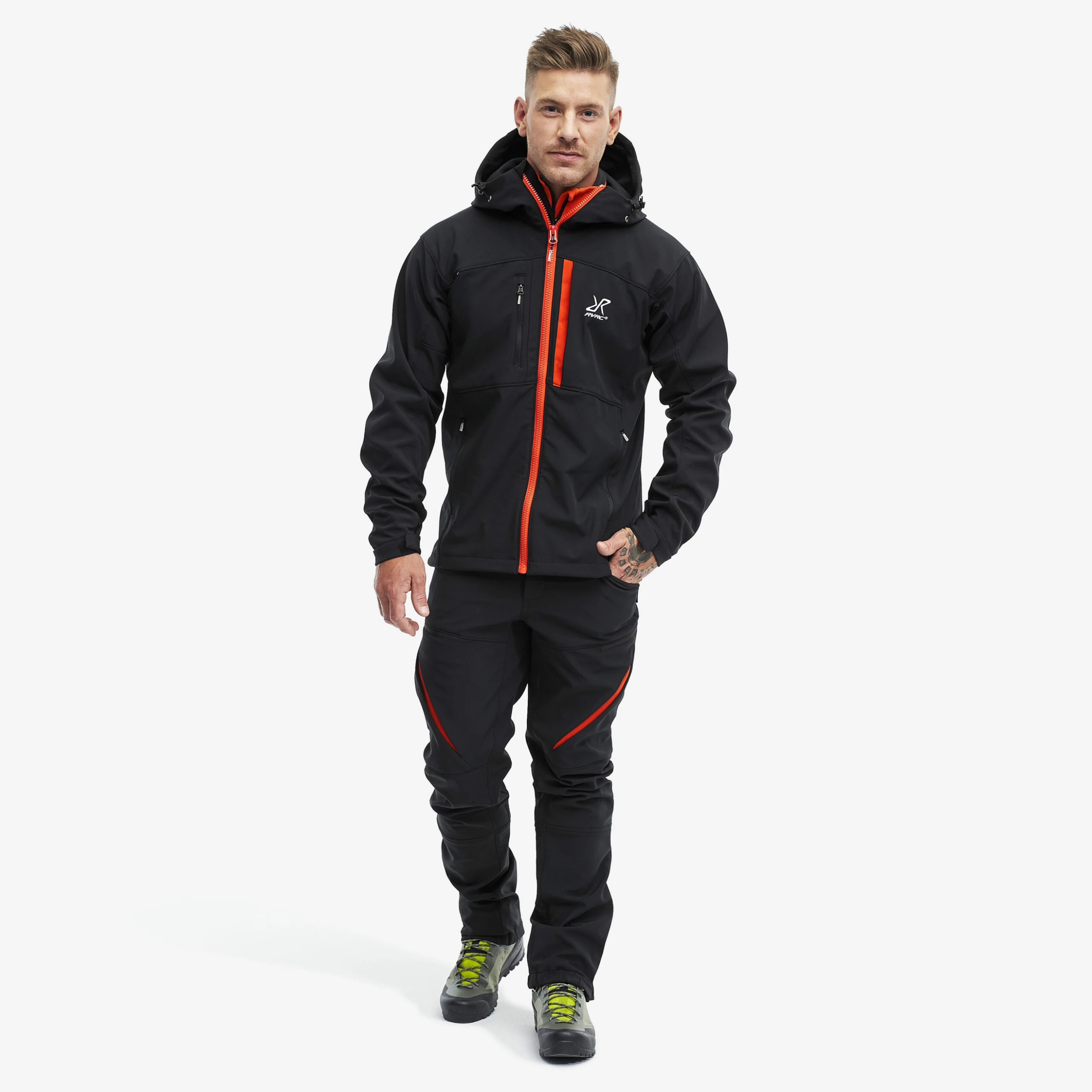 Hiball Jacket Men Black/Orange - Image 2