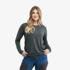 Vagabond Long Sleeve Tee Women Anthracite Melange