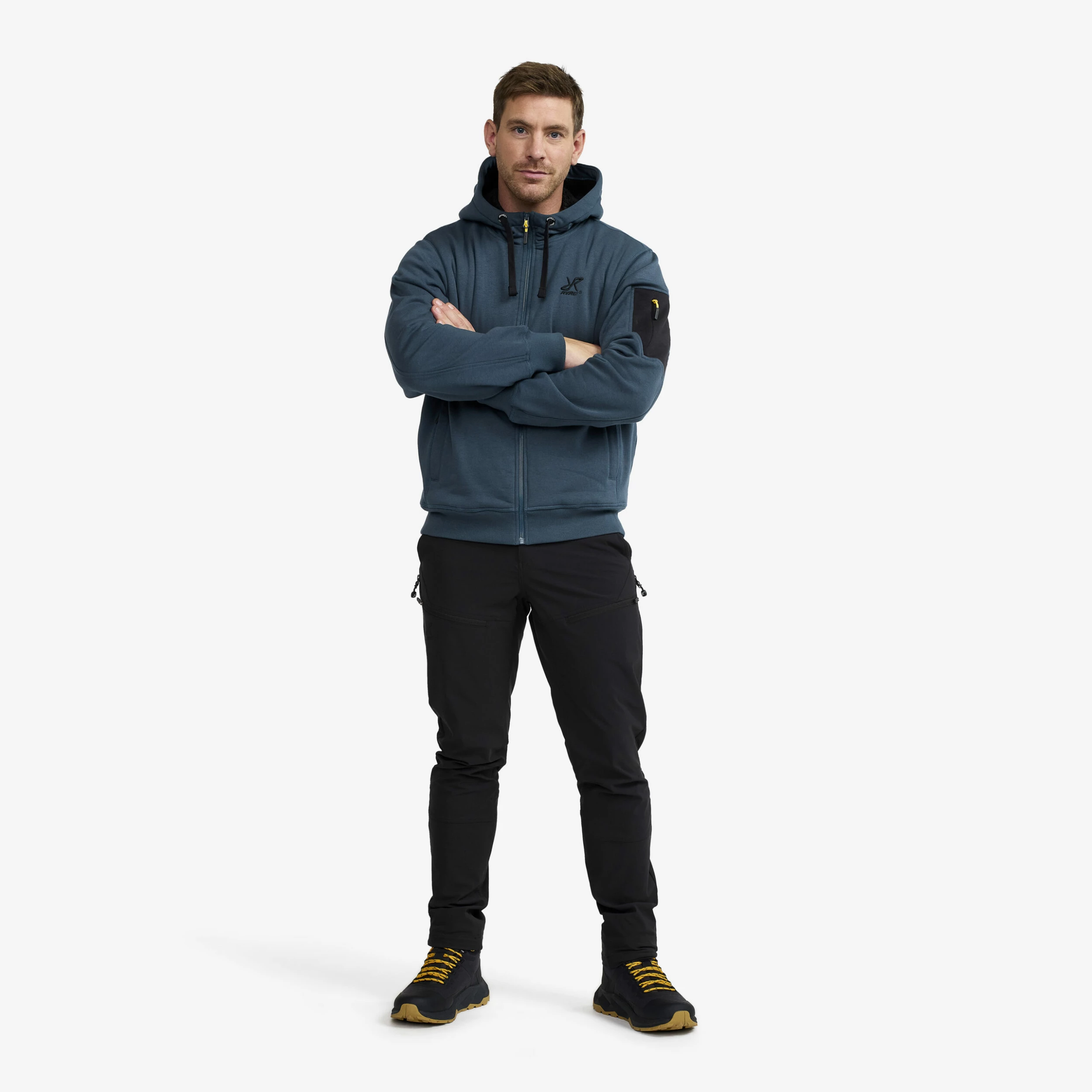 Pile Lined Hoodie Men Moonlit Ocean - Image 2