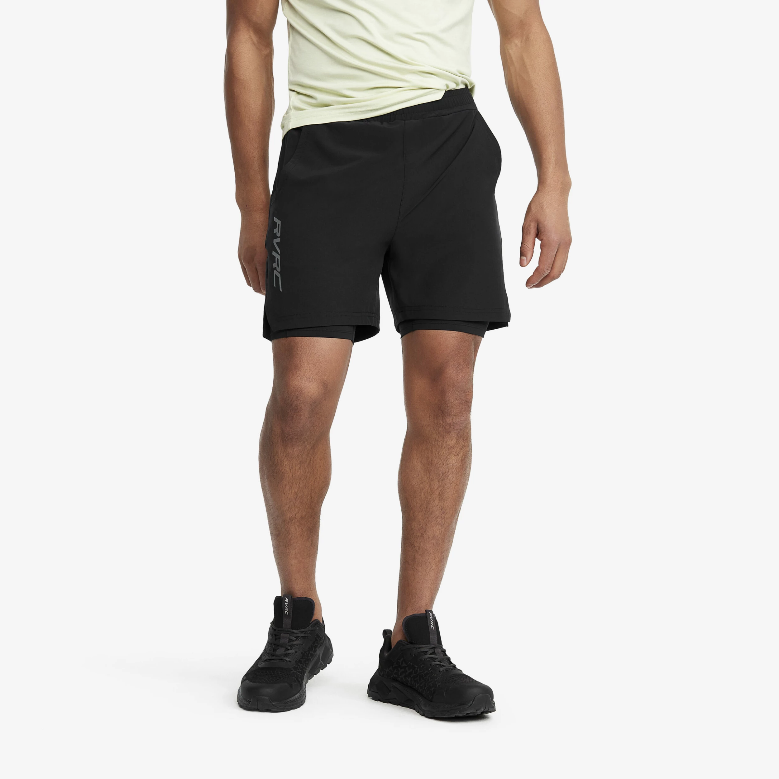 2-in-1 Shorts Men Black