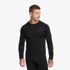 Mount Merino Long Sleeve Top Men Black