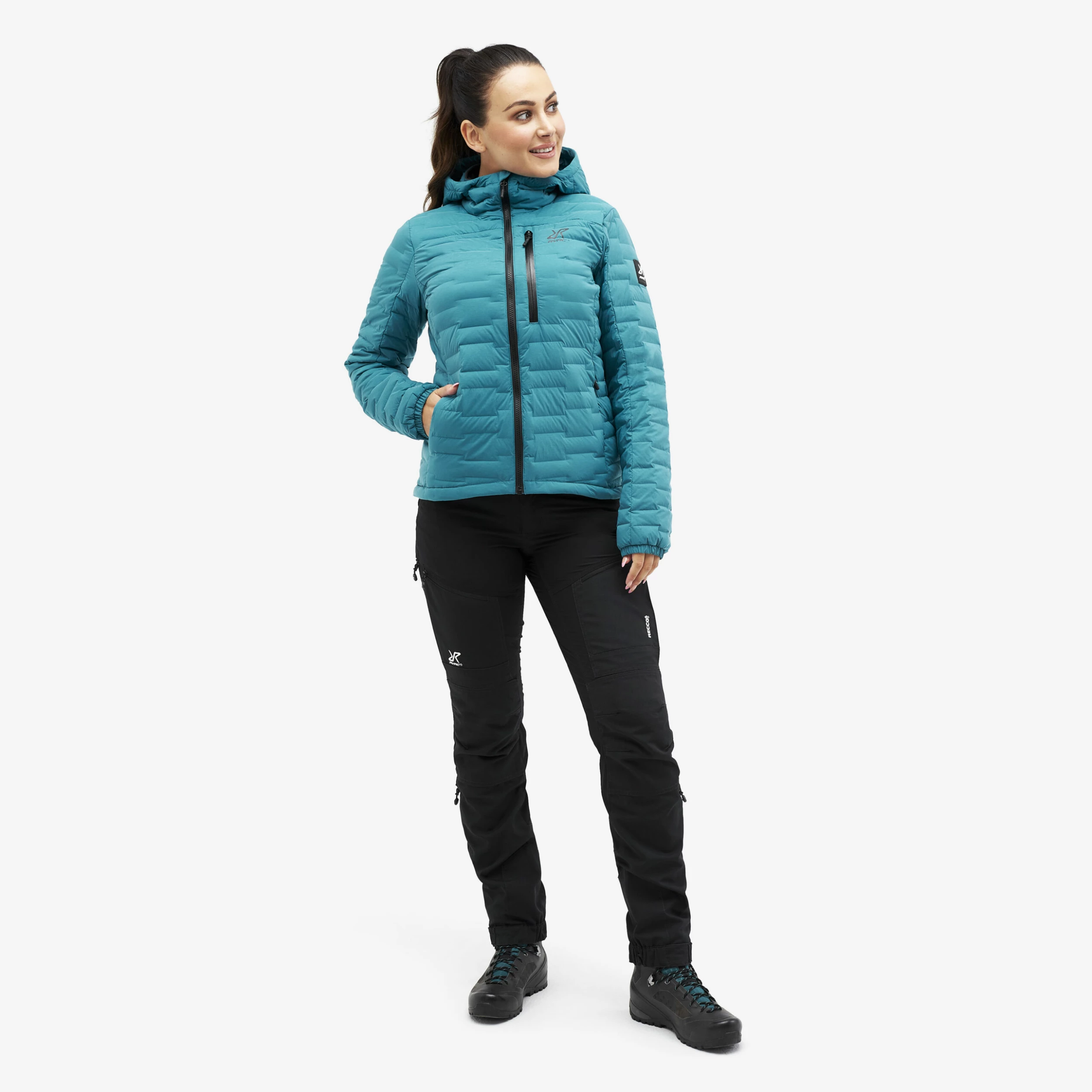 Flex Down Jacket Women Ocean Depth - Image 2