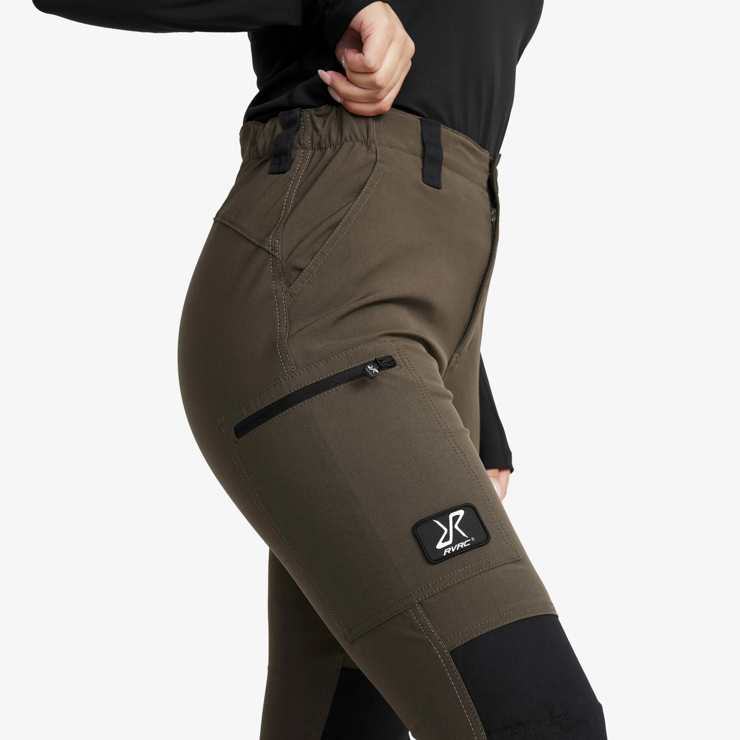 Nordwand Highwaist Stretch Trousers Women Mud - Image 4