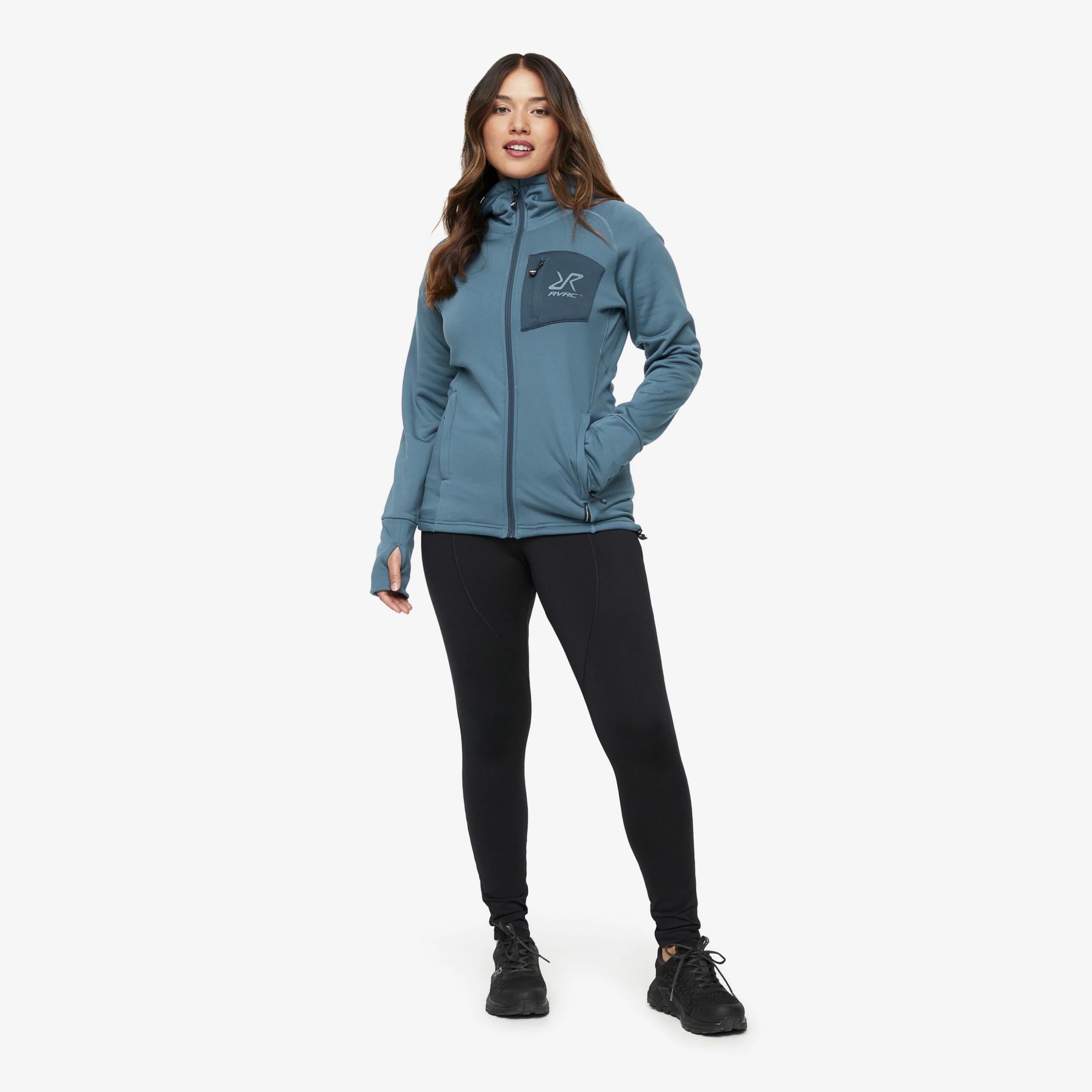 Illusion Hoodie Women Ocean Teal - Image 2