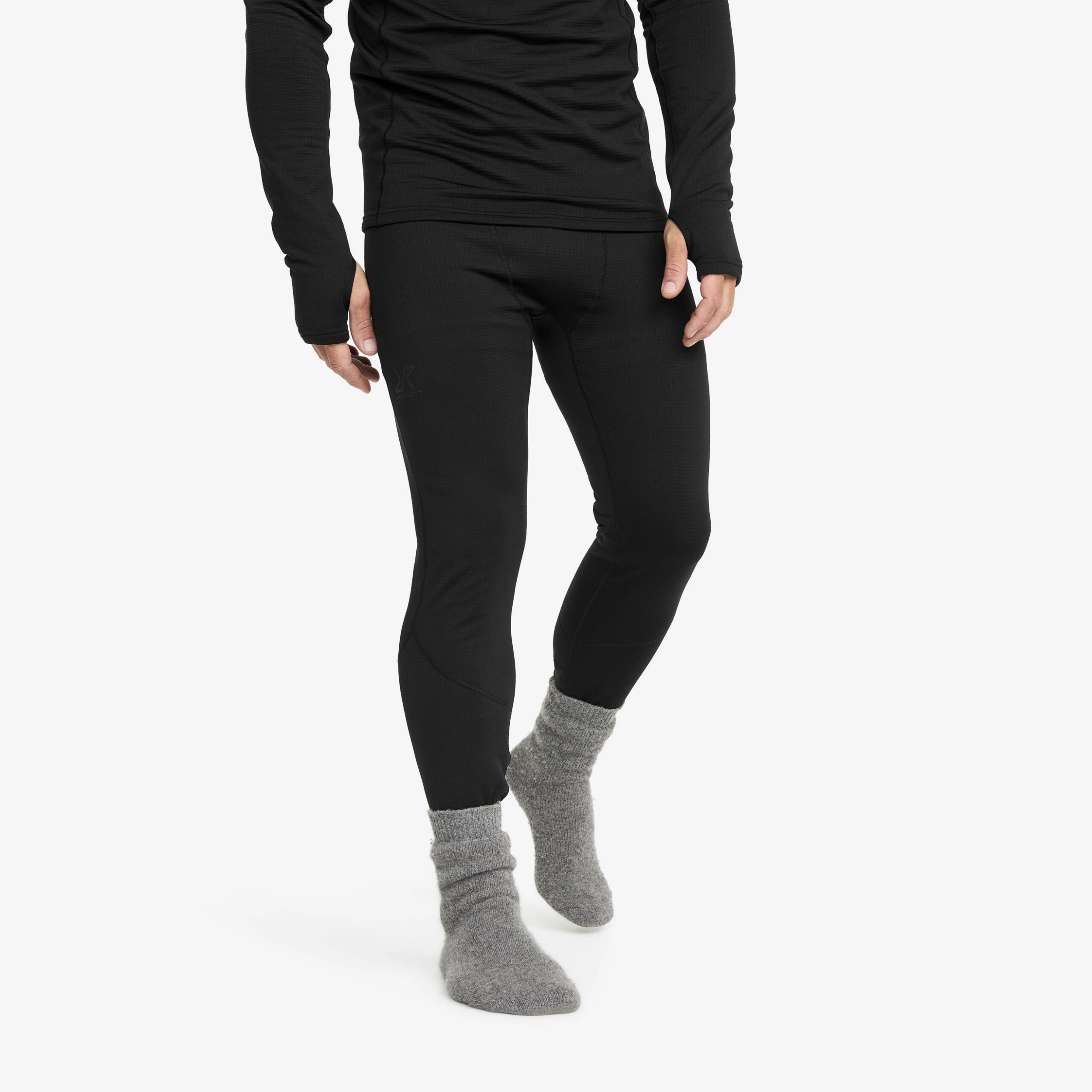 Waffle Baselayer Trousers Men Black