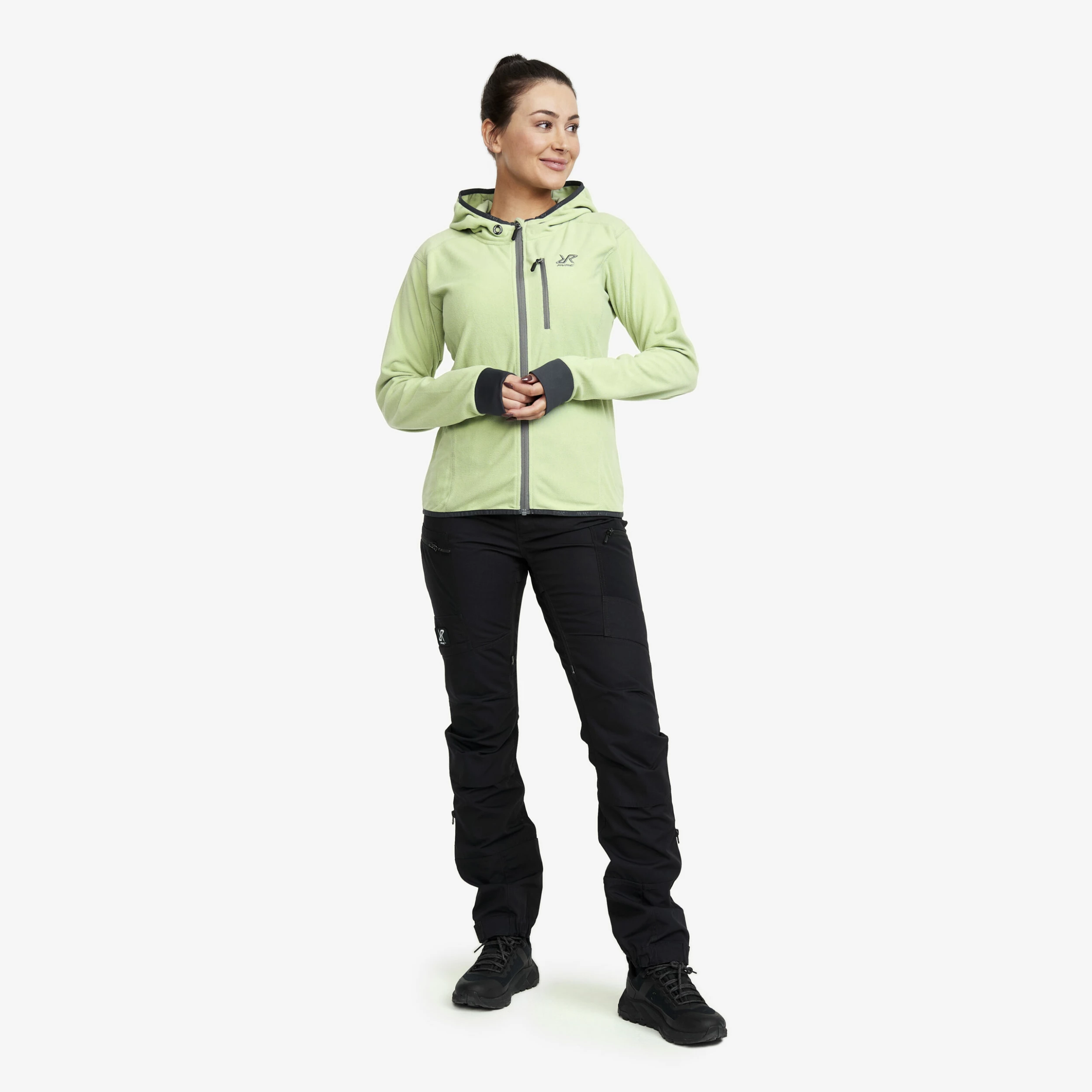 Trekker Hoodie Women Smoke Green - Image 2