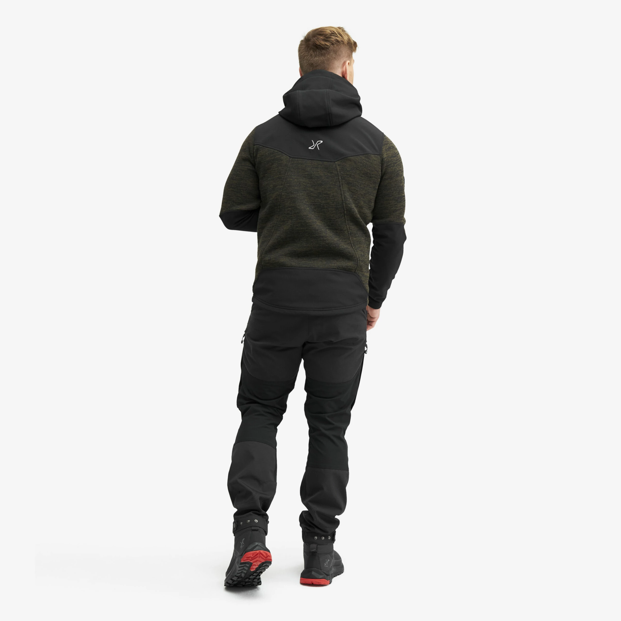Wander Pro Wool Hoodie Men Dark Olive - Image 3
