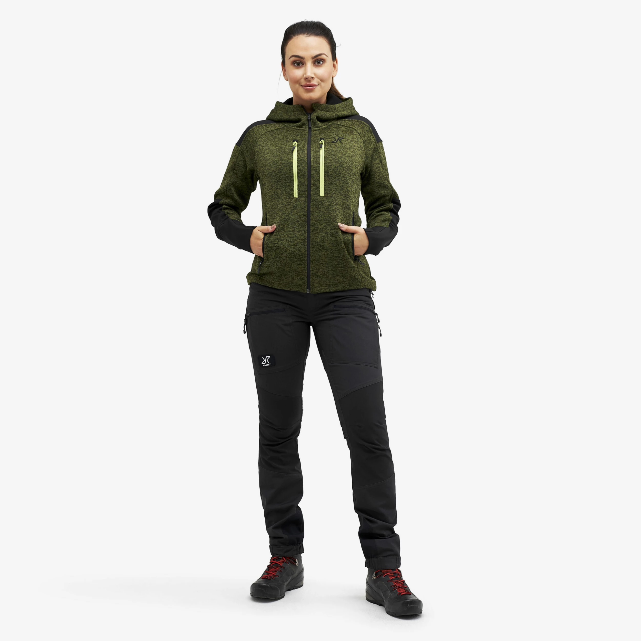 Tornado Hoodie Women Olive Green - Image 2