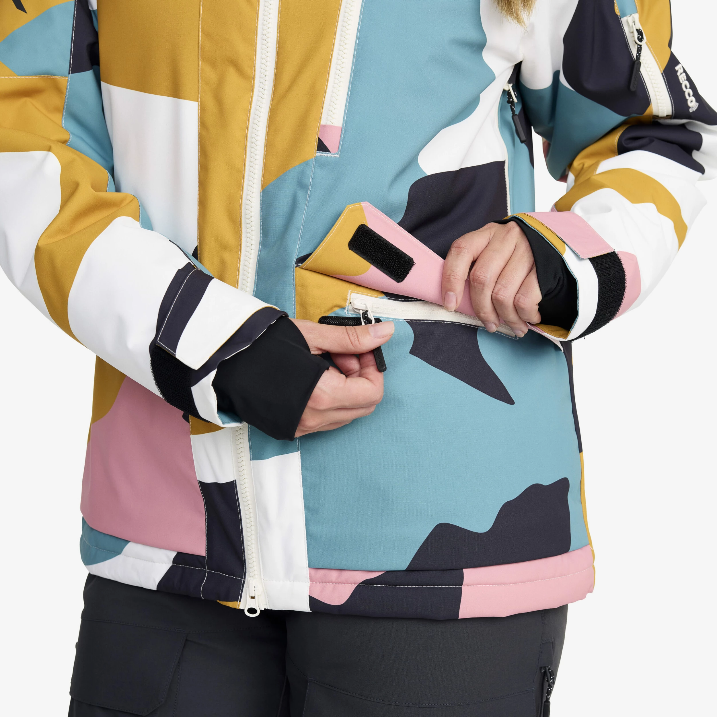 Halo 2L Insulated Ski Jacket Women Anthracite/Golden Yellow - Image 8