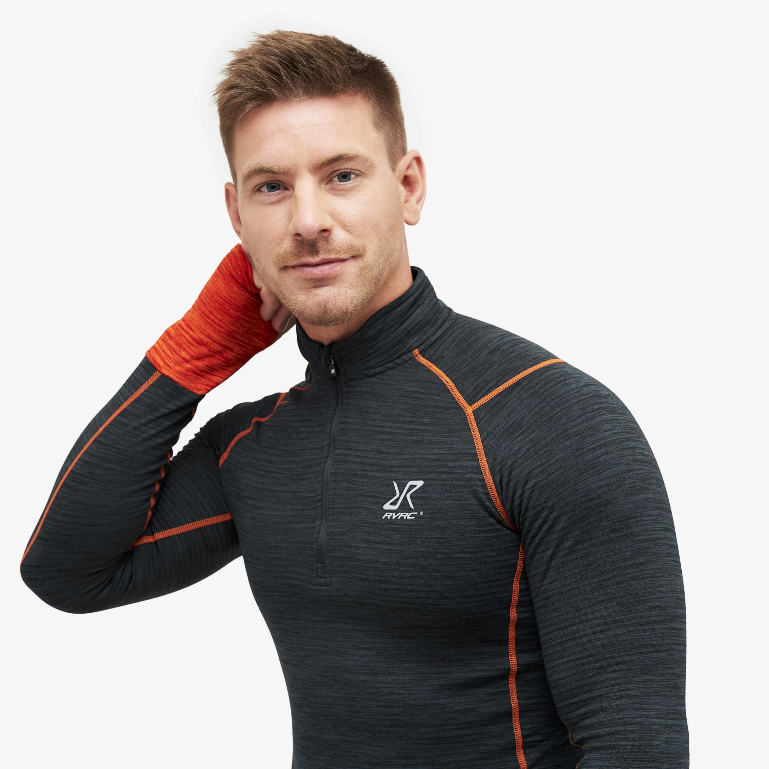 Hiball Waffle Base Layer Set Men Black/Flame - Image 3