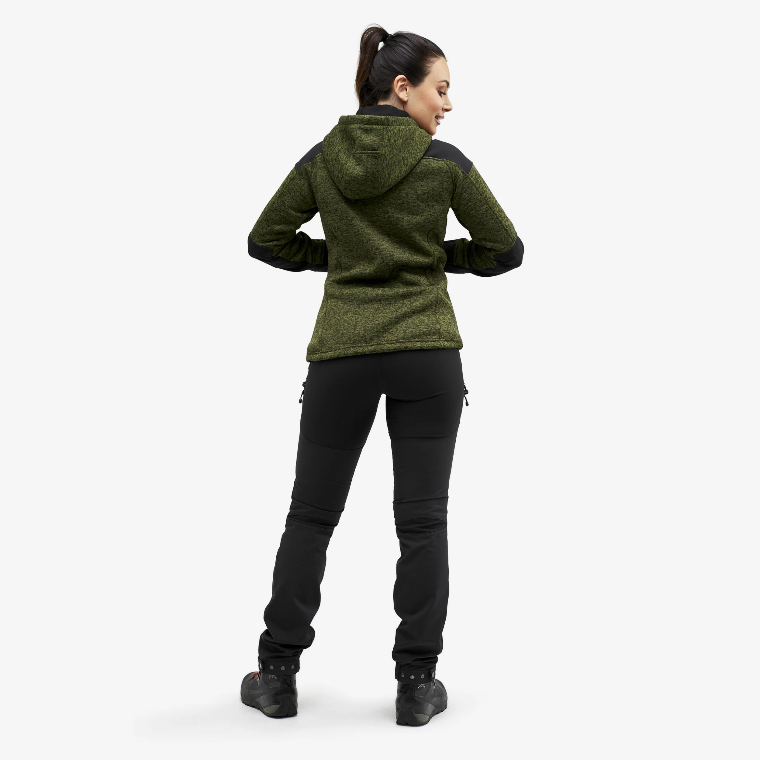Tornado Hoodie Women Olive Green - Image 3