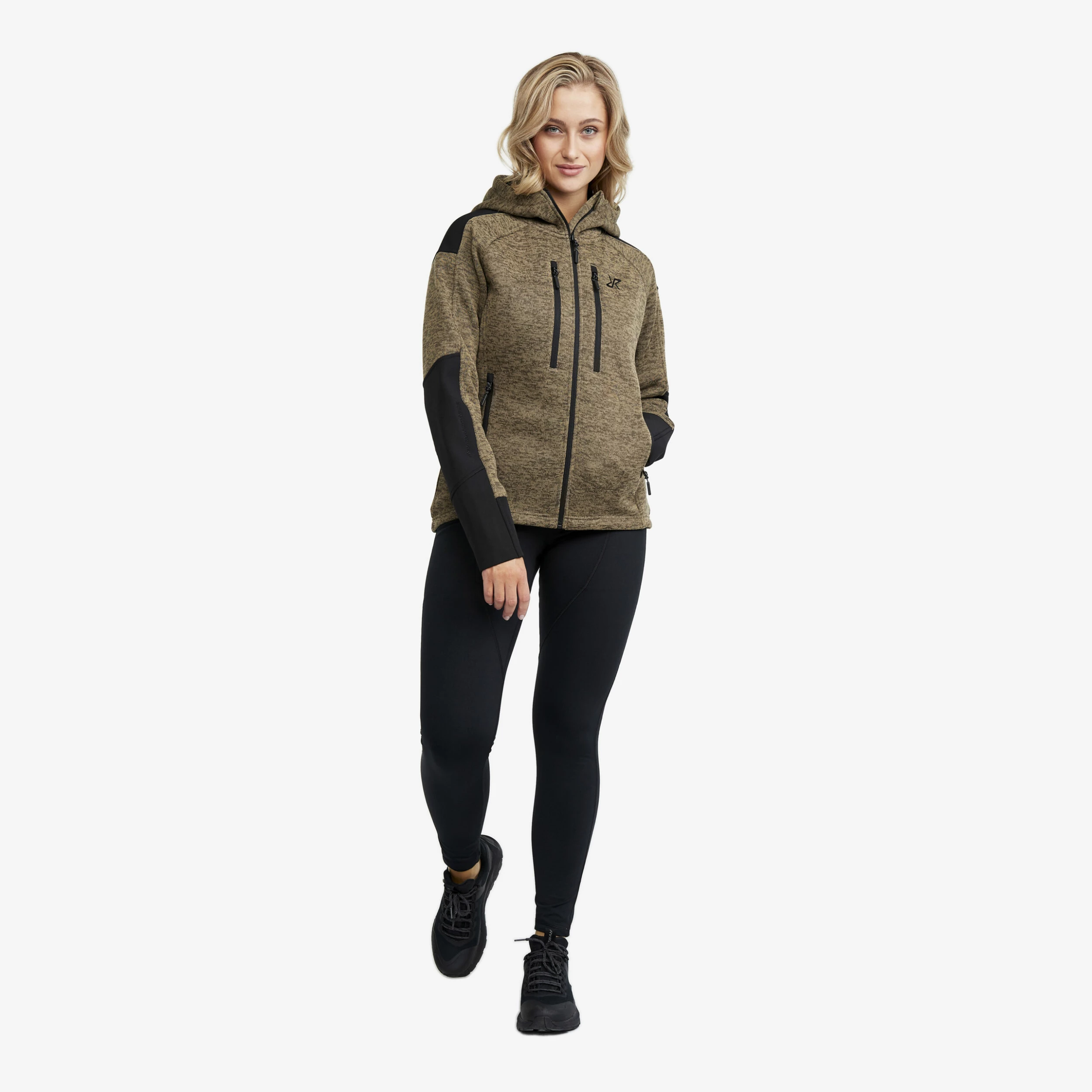 Tornado Hoodie Women Khaki - Image 2